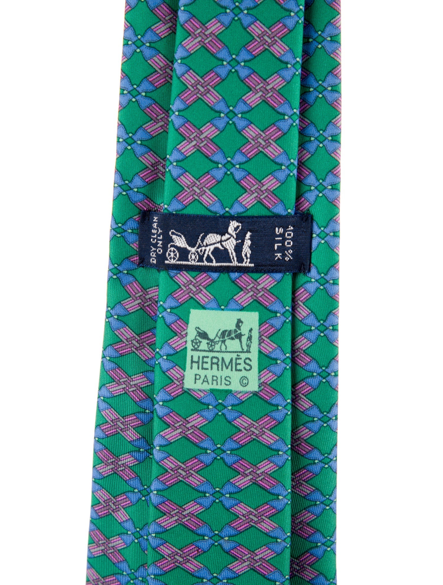 Hermès pattern print tie