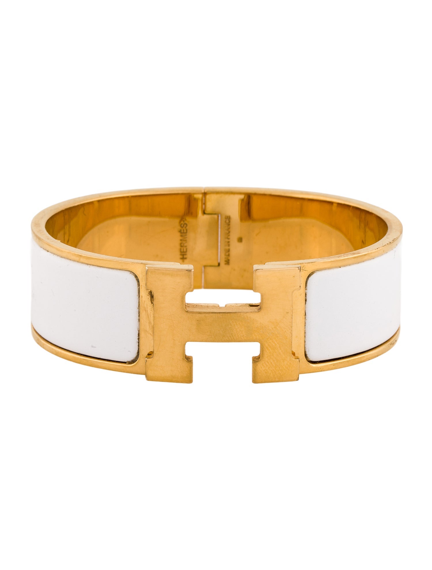 Hermès Clic Clac H Enamel Bangle Bracelet