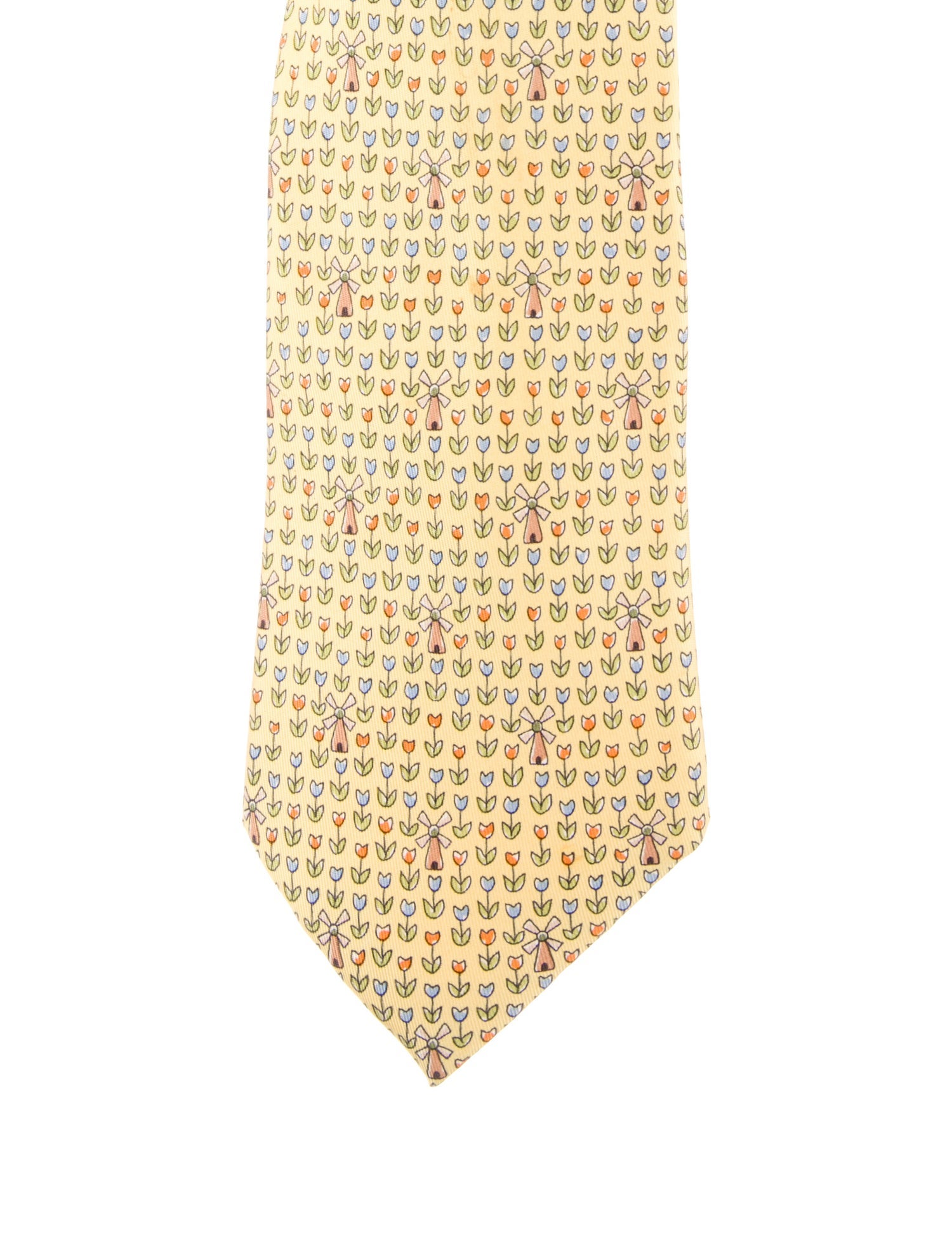 Hermès pattern print tie
