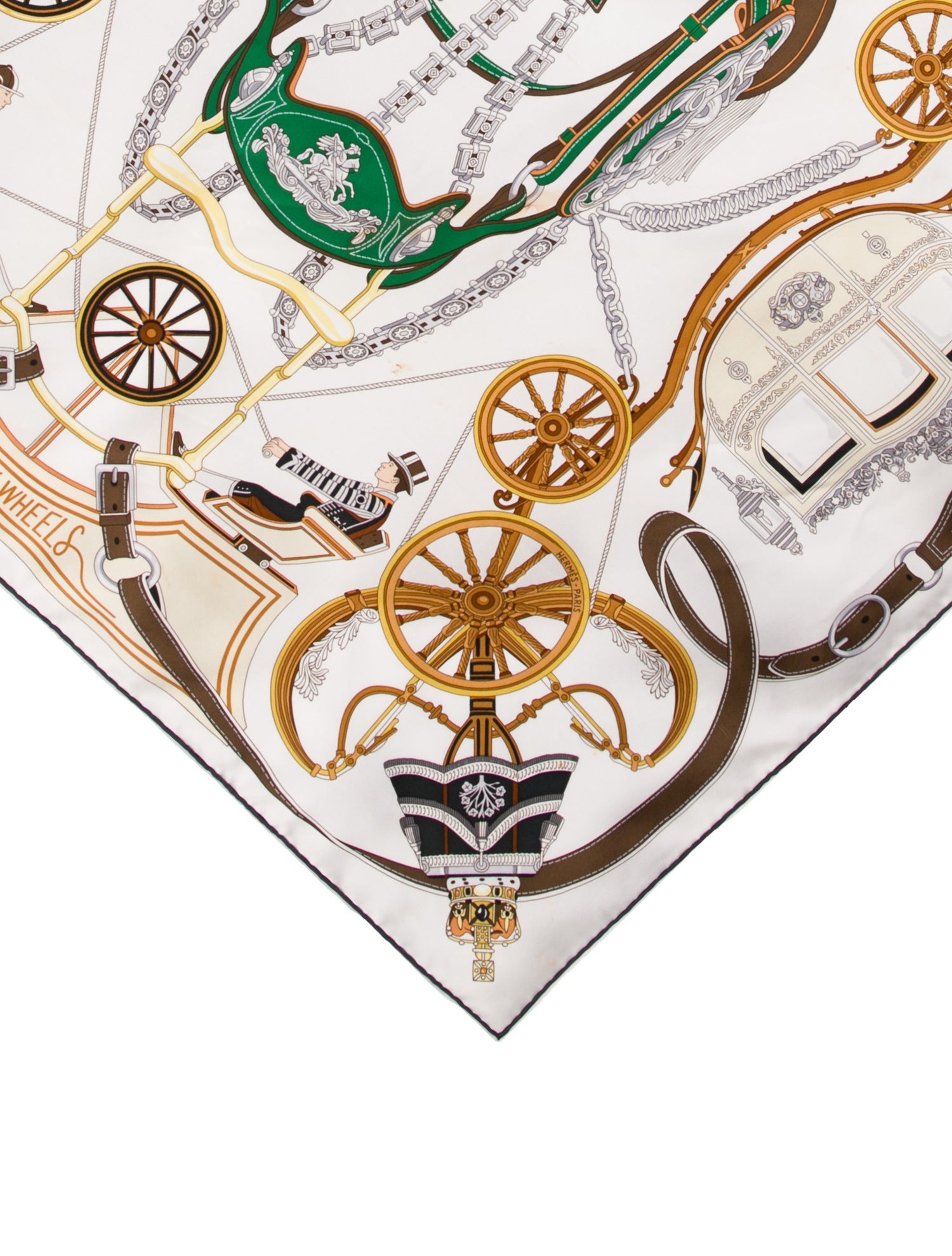 Hermès Stately Wheels Silk Scarf