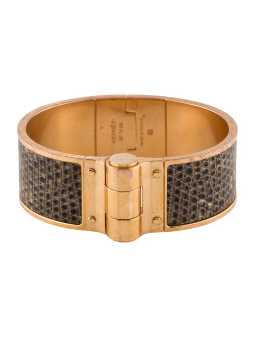 Hermès Lizard Hinged Bracelet