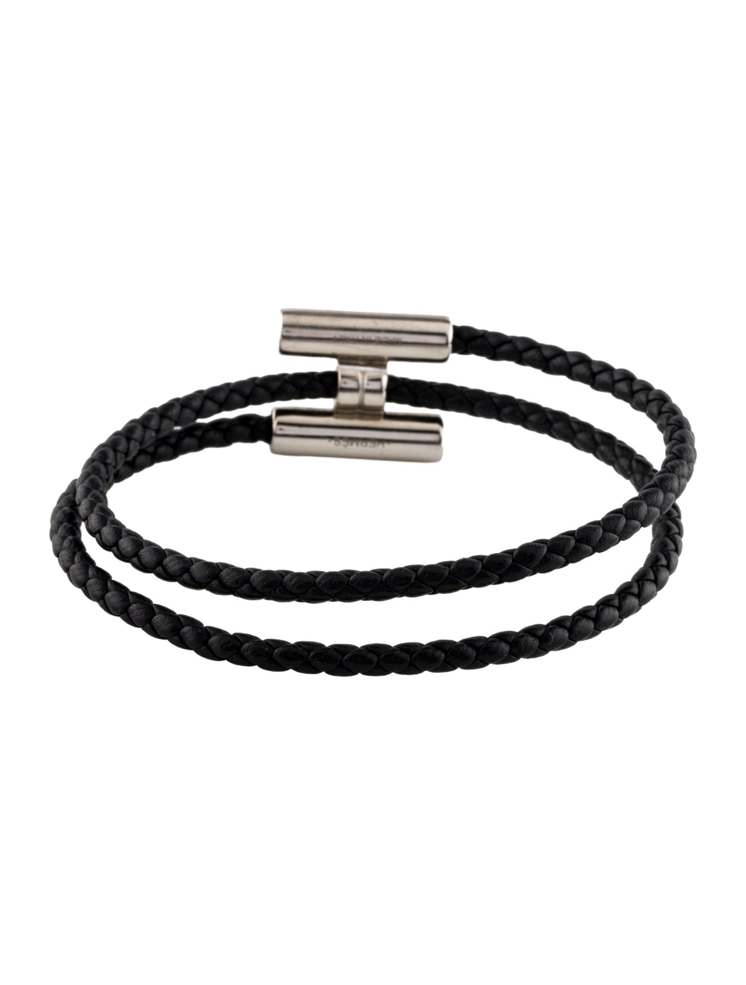 Hermès Leather Tournis Tresse Bracelet