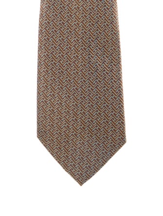 Hermès pattern print tie