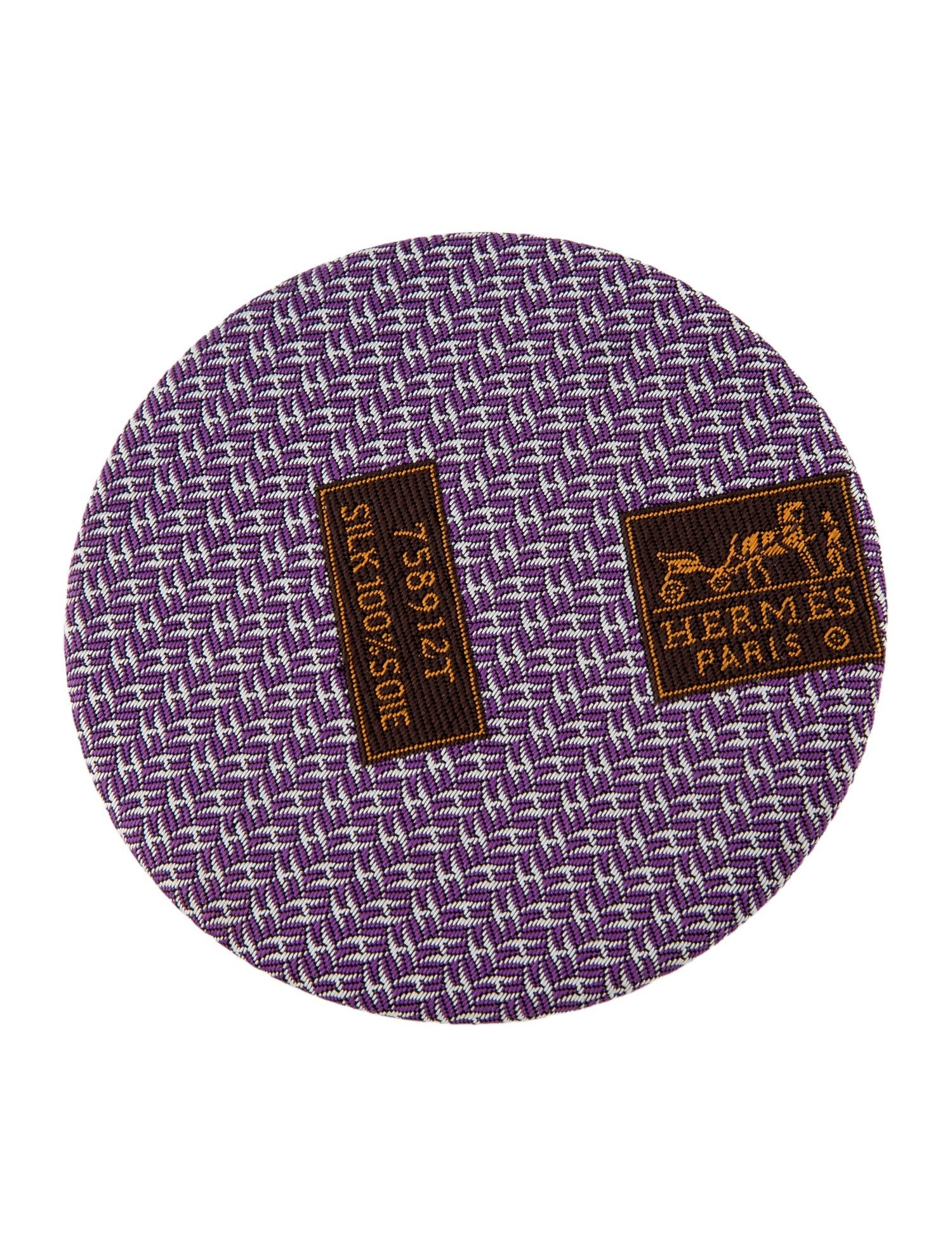 Hermès Silk Petit H Pin Brooch