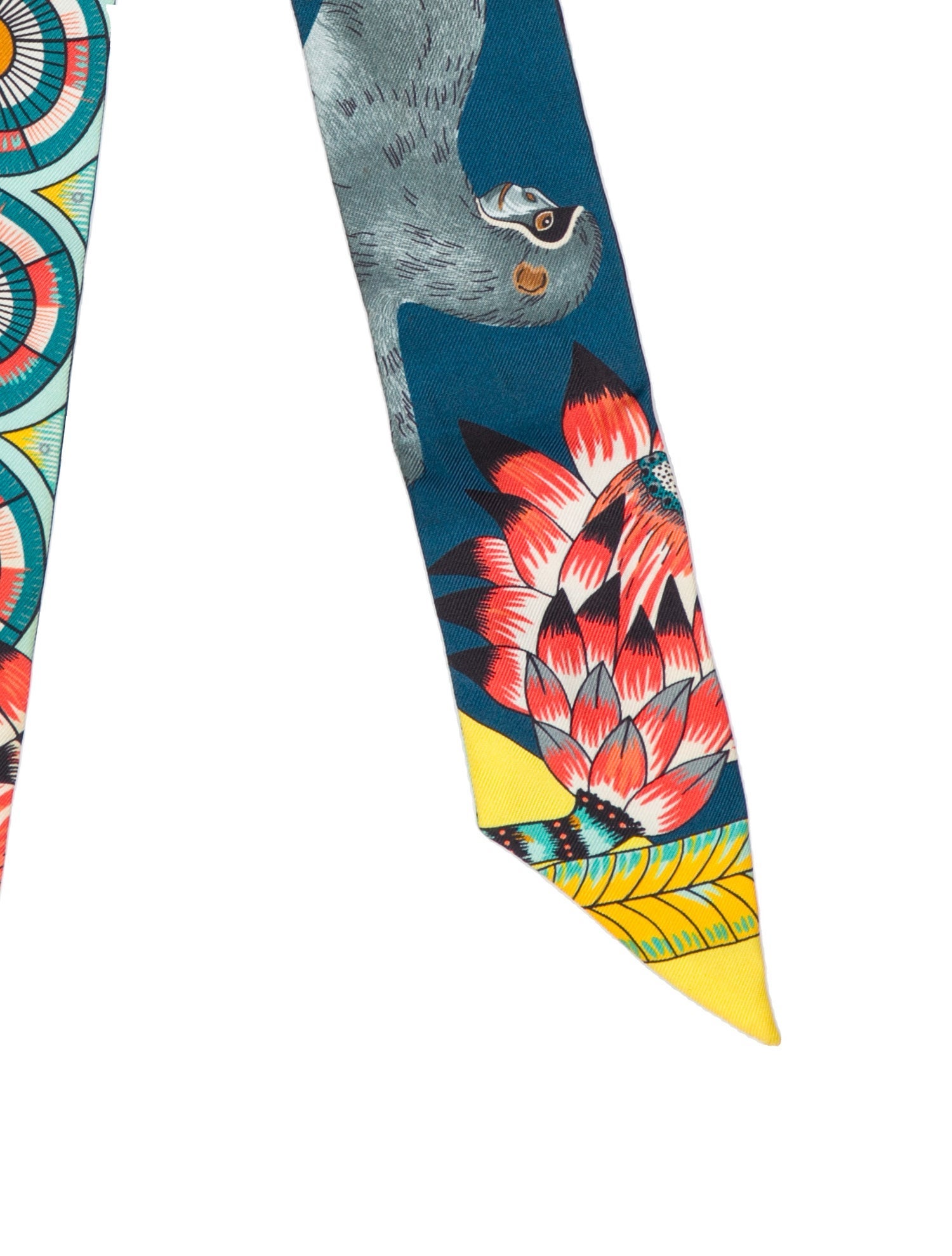 Hermès The Savana Dance Silk Twilly Scarf