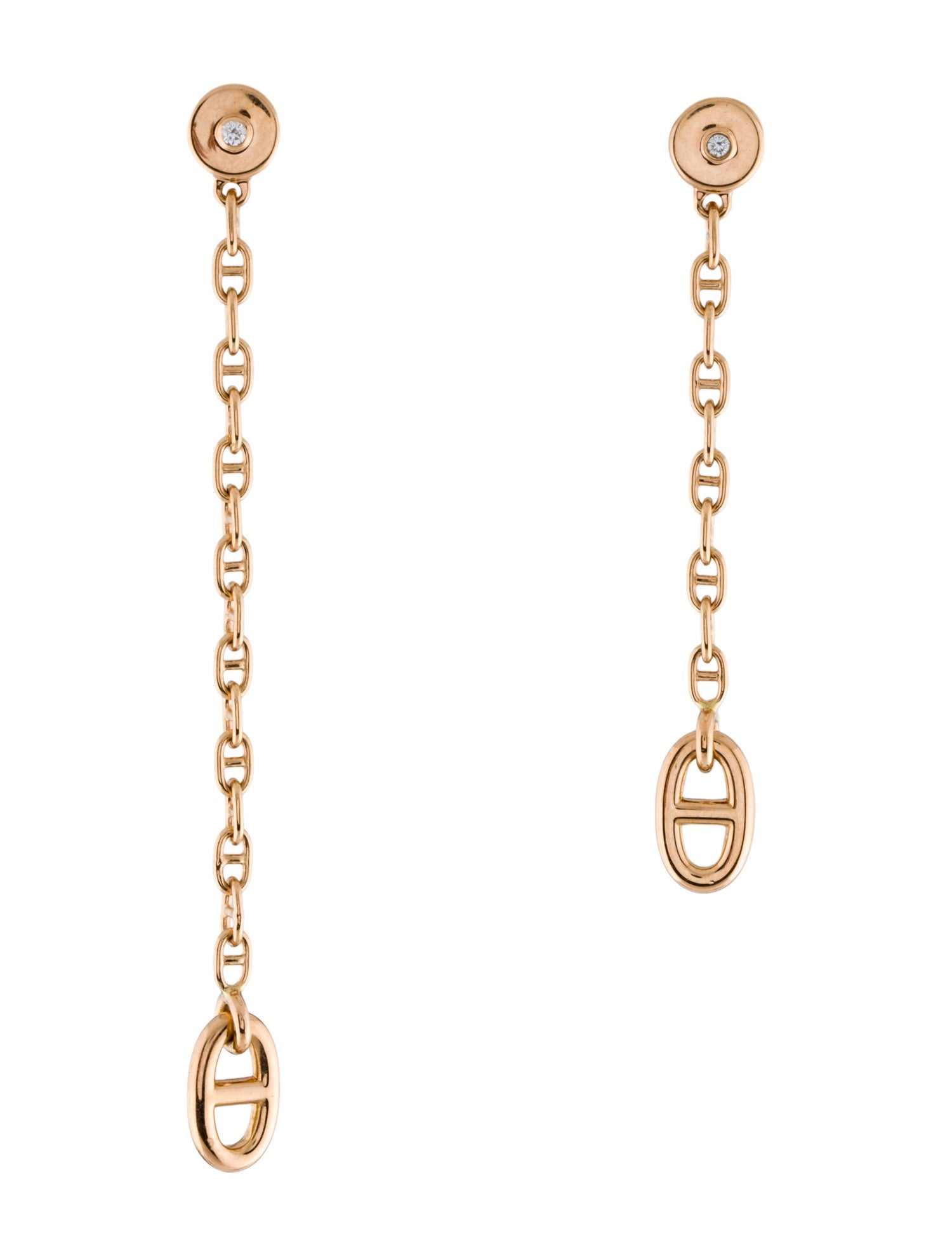 Hermès 18K Diamond New Farandole Drop Earrings, Very Small Model