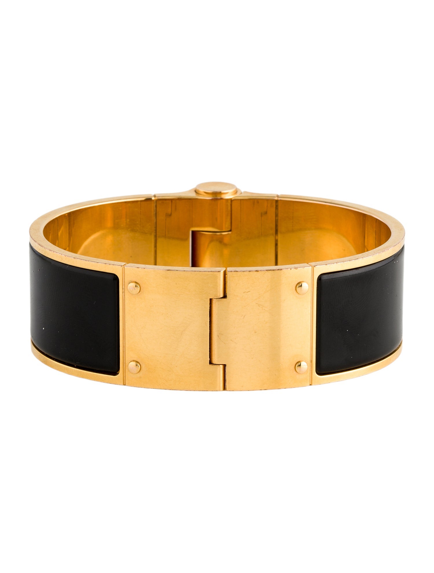 Hermès Enamel Hingle Wide Cuff Bracelet
