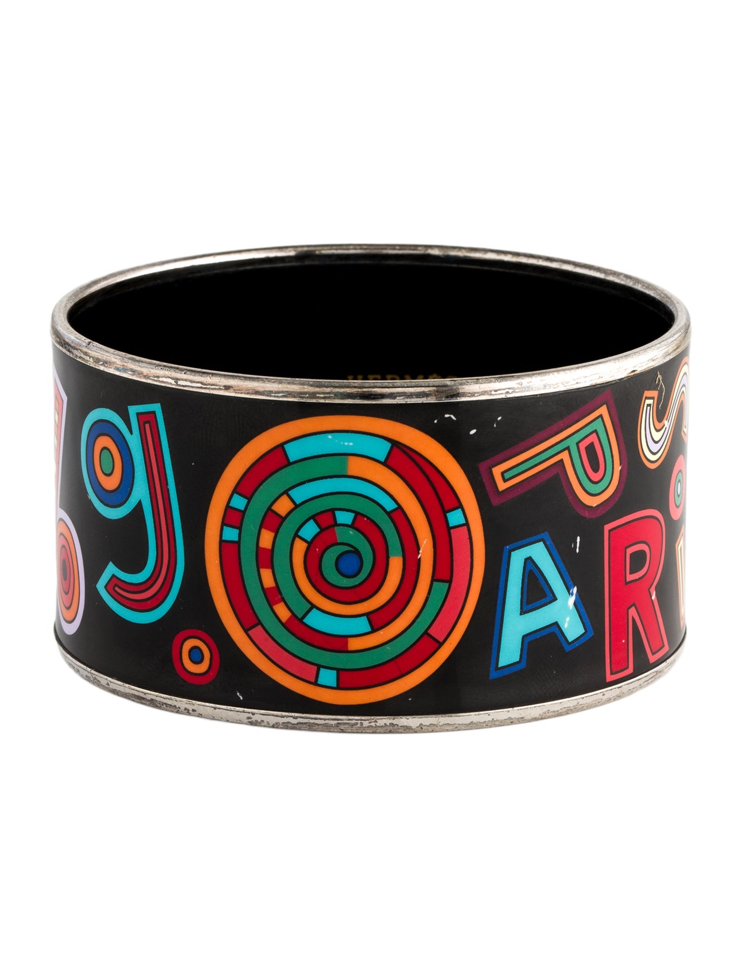 Hermès Enamel Extra Wide Bangle Bracelet