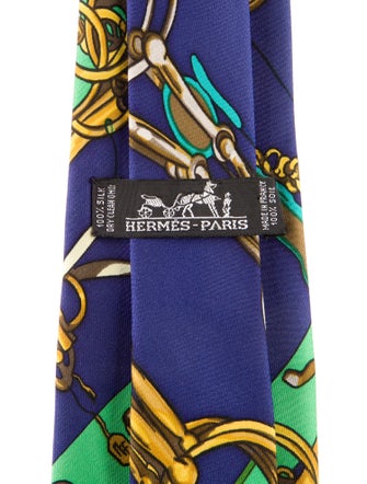 Hermès pattern print tie