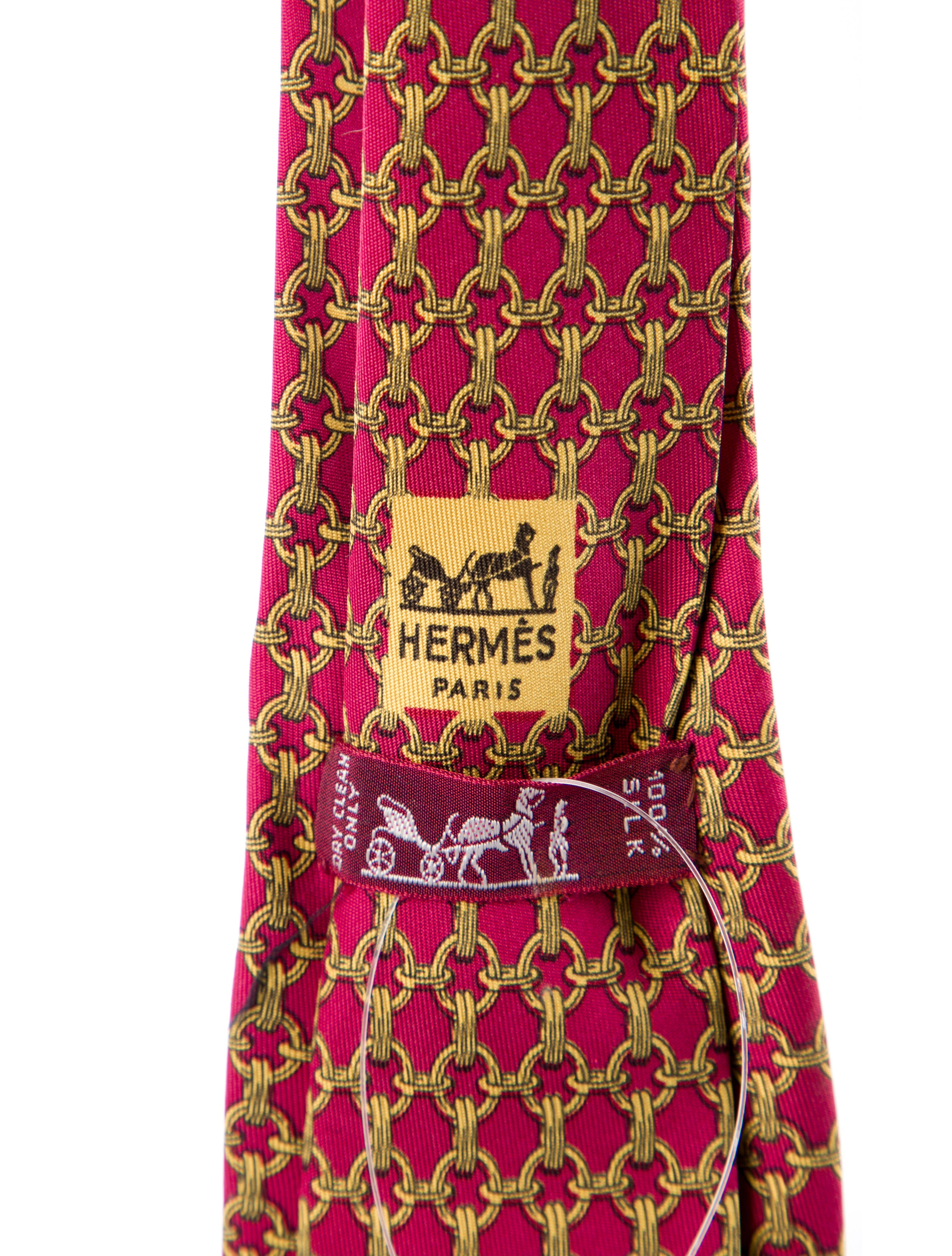 Hermès Silk Print Tie