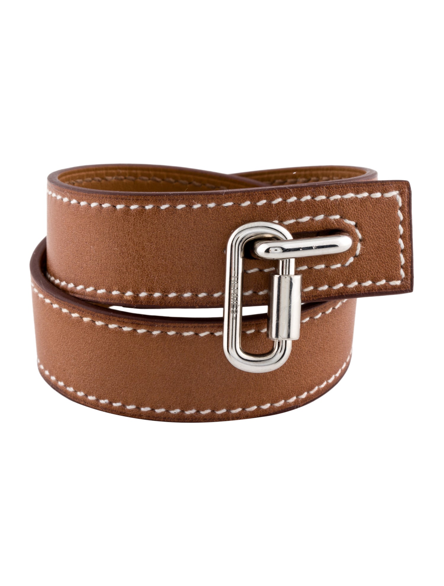 Hermès Barenia Curiosite Double Wrap Bracelet