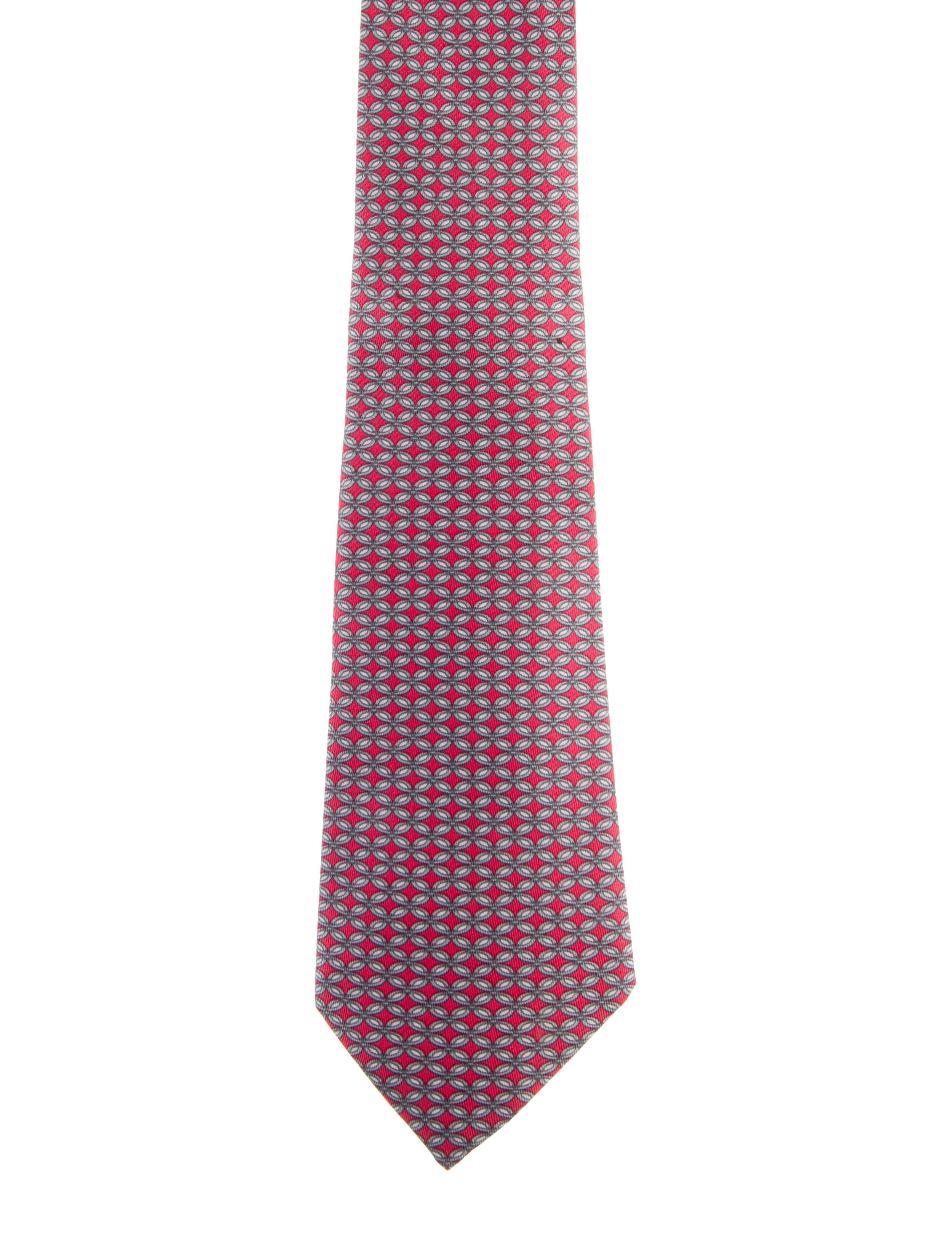 Hermès Silk Pattern Print Tie.