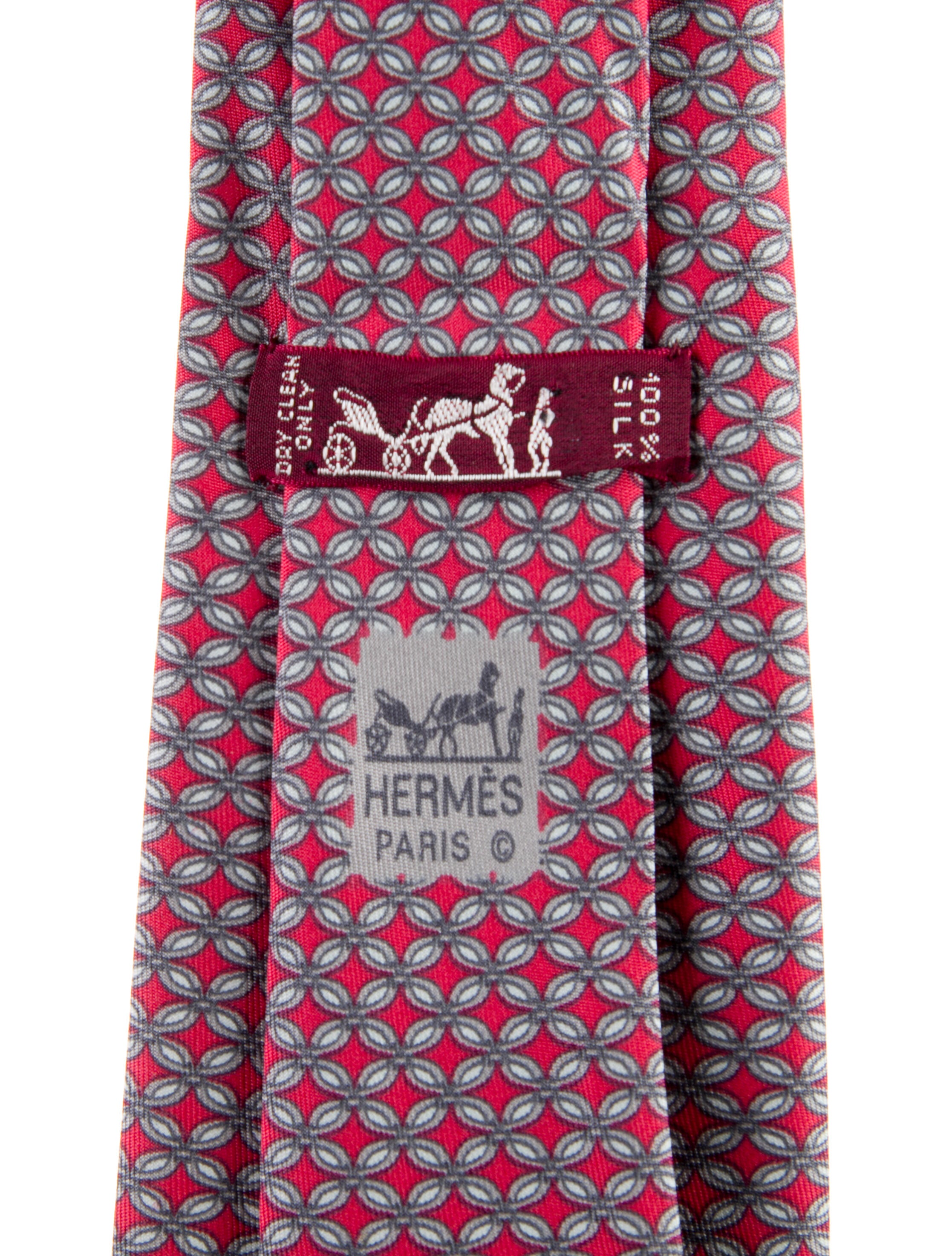 Hermès Silk Pattern Print Tie.