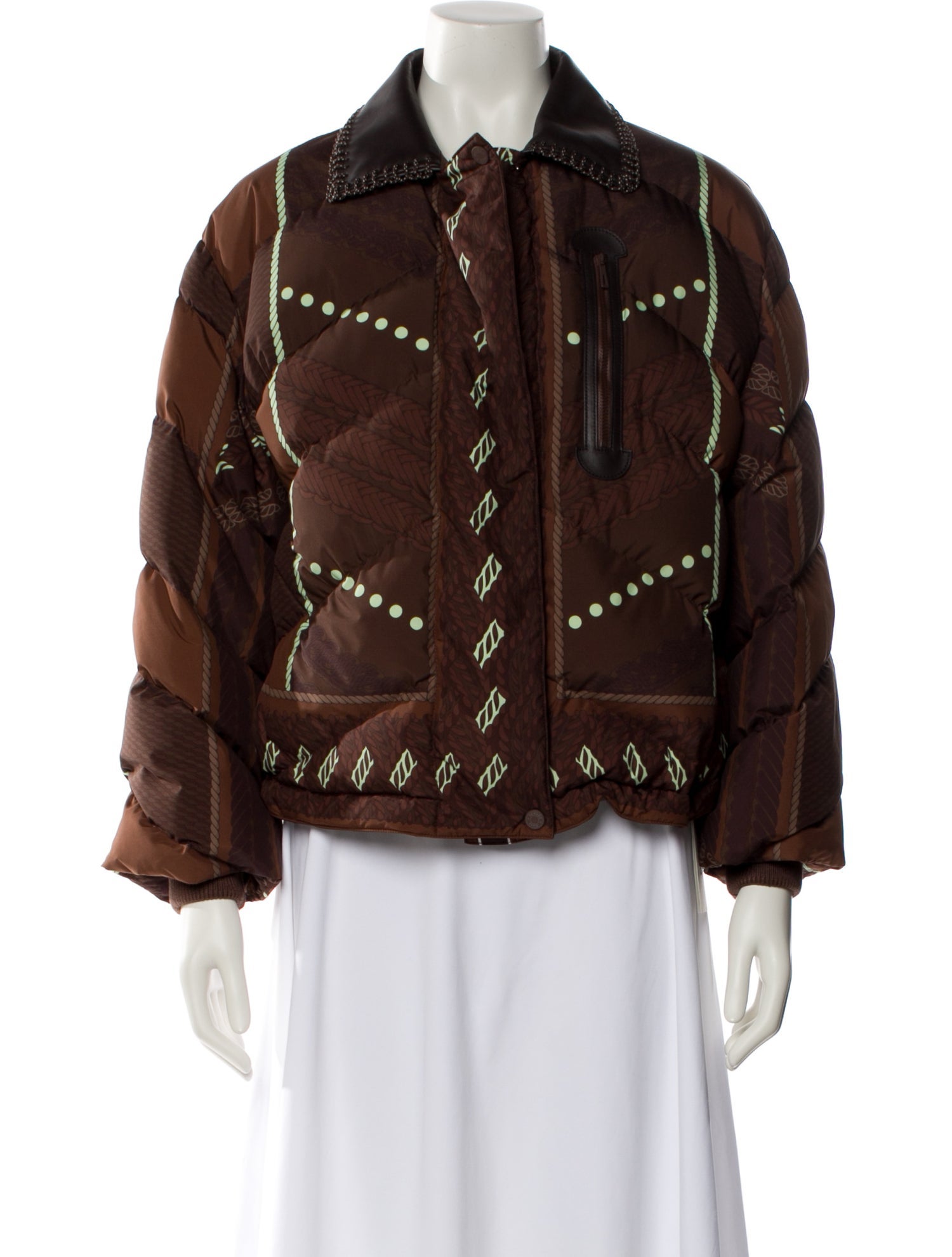 Hermès Printed Faux Fur Jacket