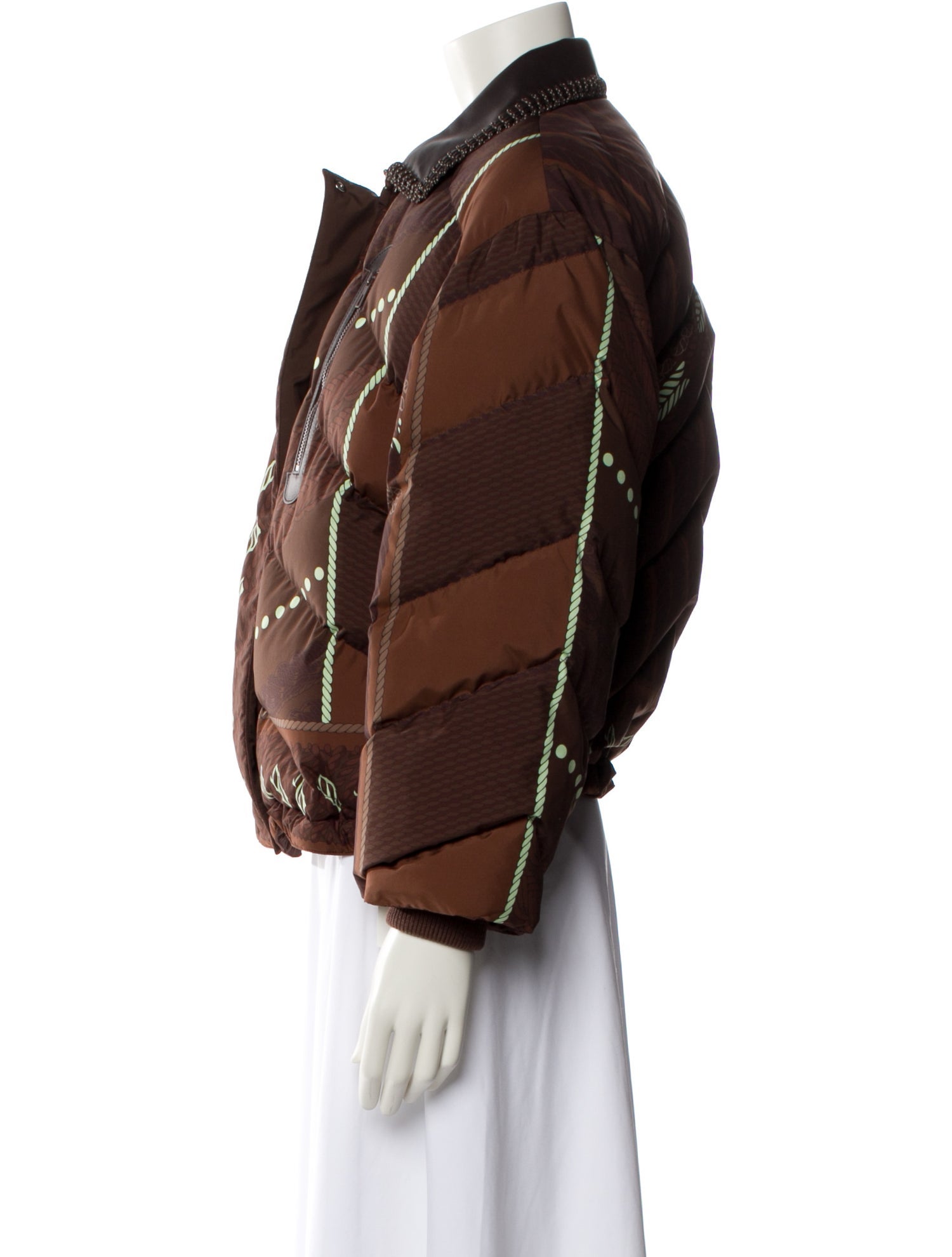 Hermès Printed Faux Fur Jacket