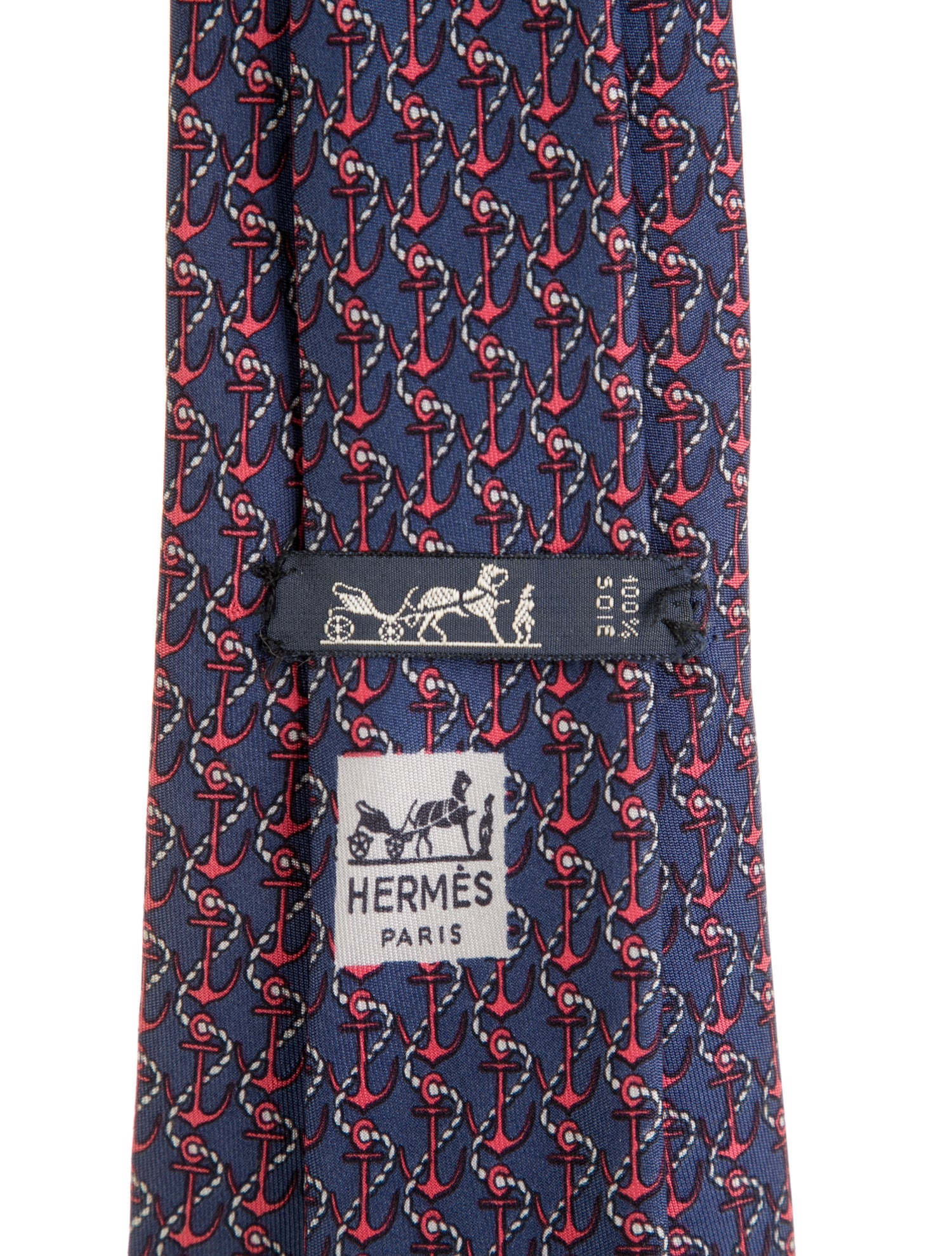 Hermès Anchor pattern tie