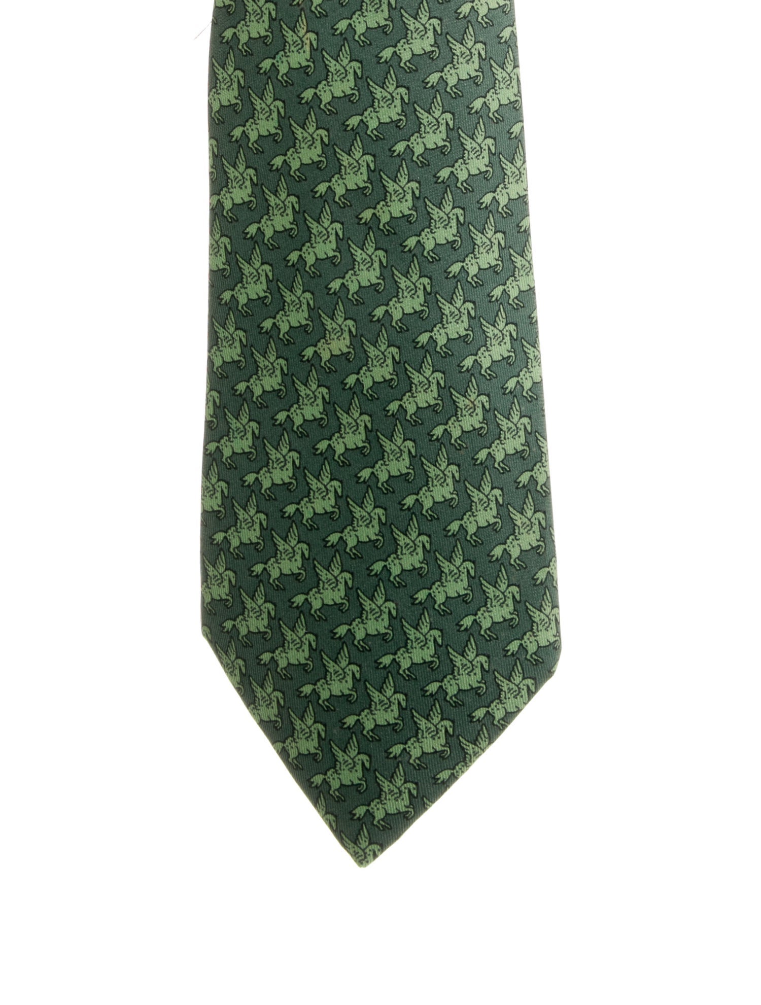 Hermès Winged horse pattern tie