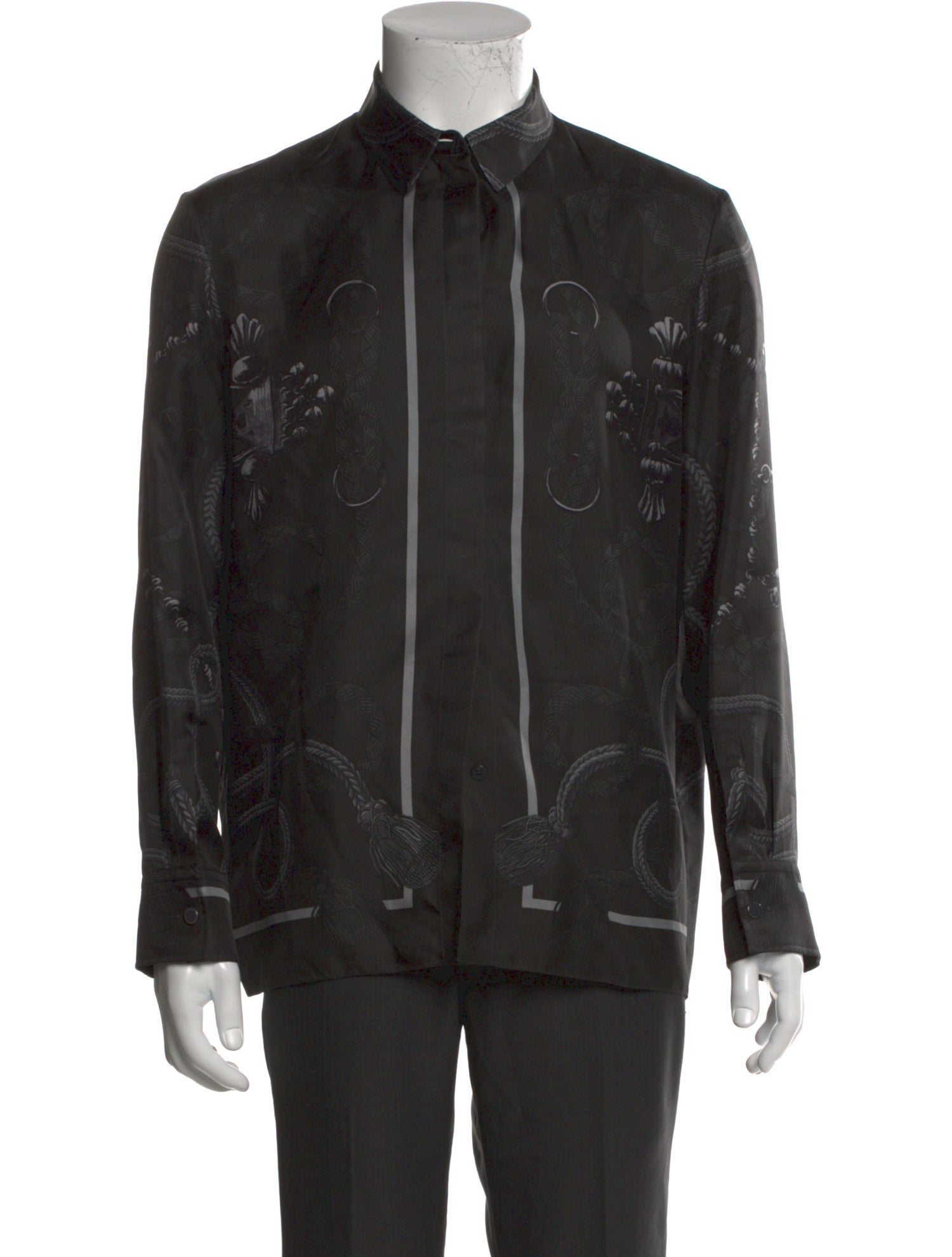 Hermès Silk Long Sleeve Shirt