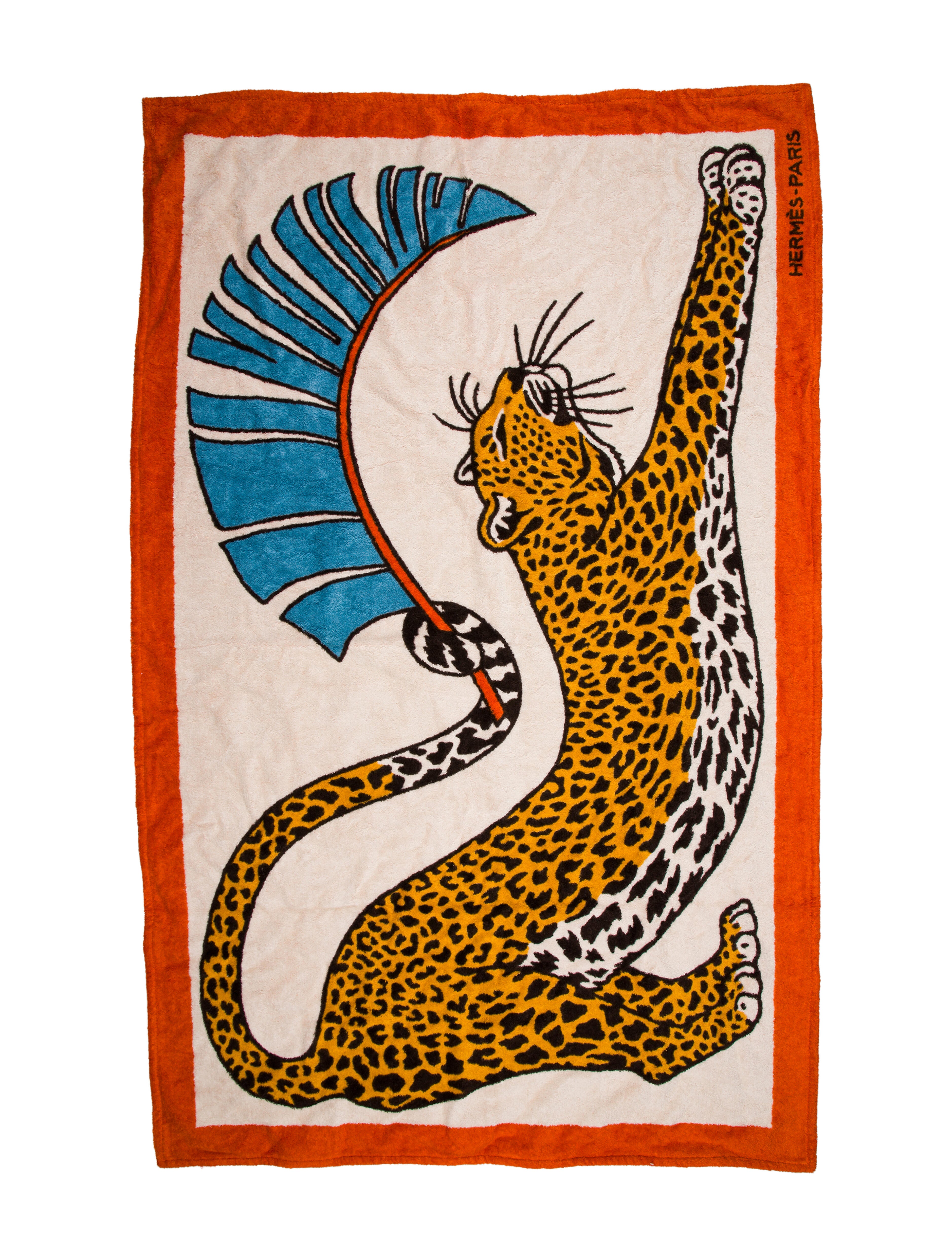 Hermès Panthere Au Soleil Beach Towel