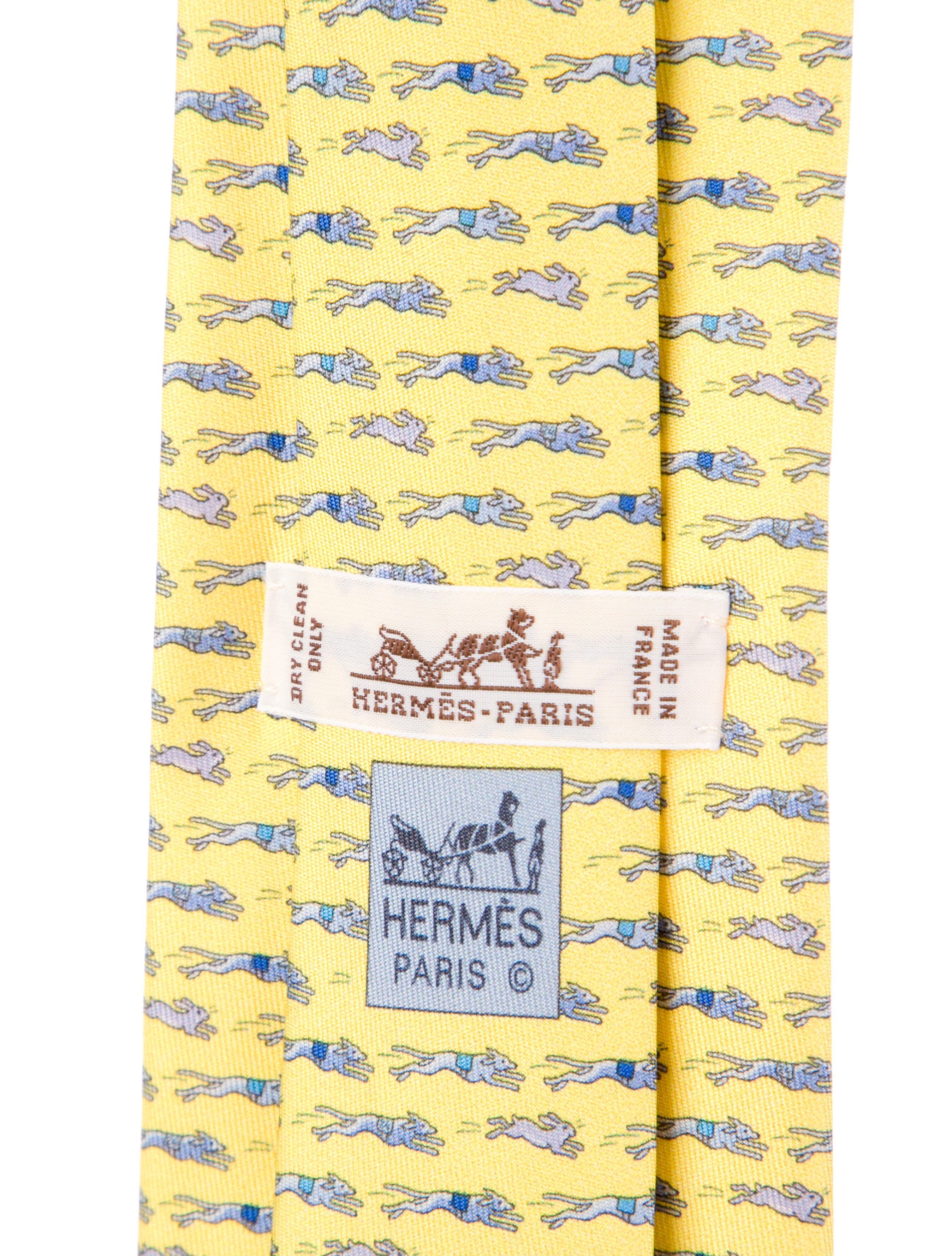 Hermès pattern print tie