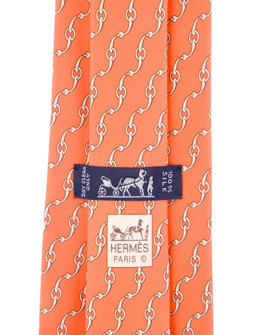 Hermès pattern print tie