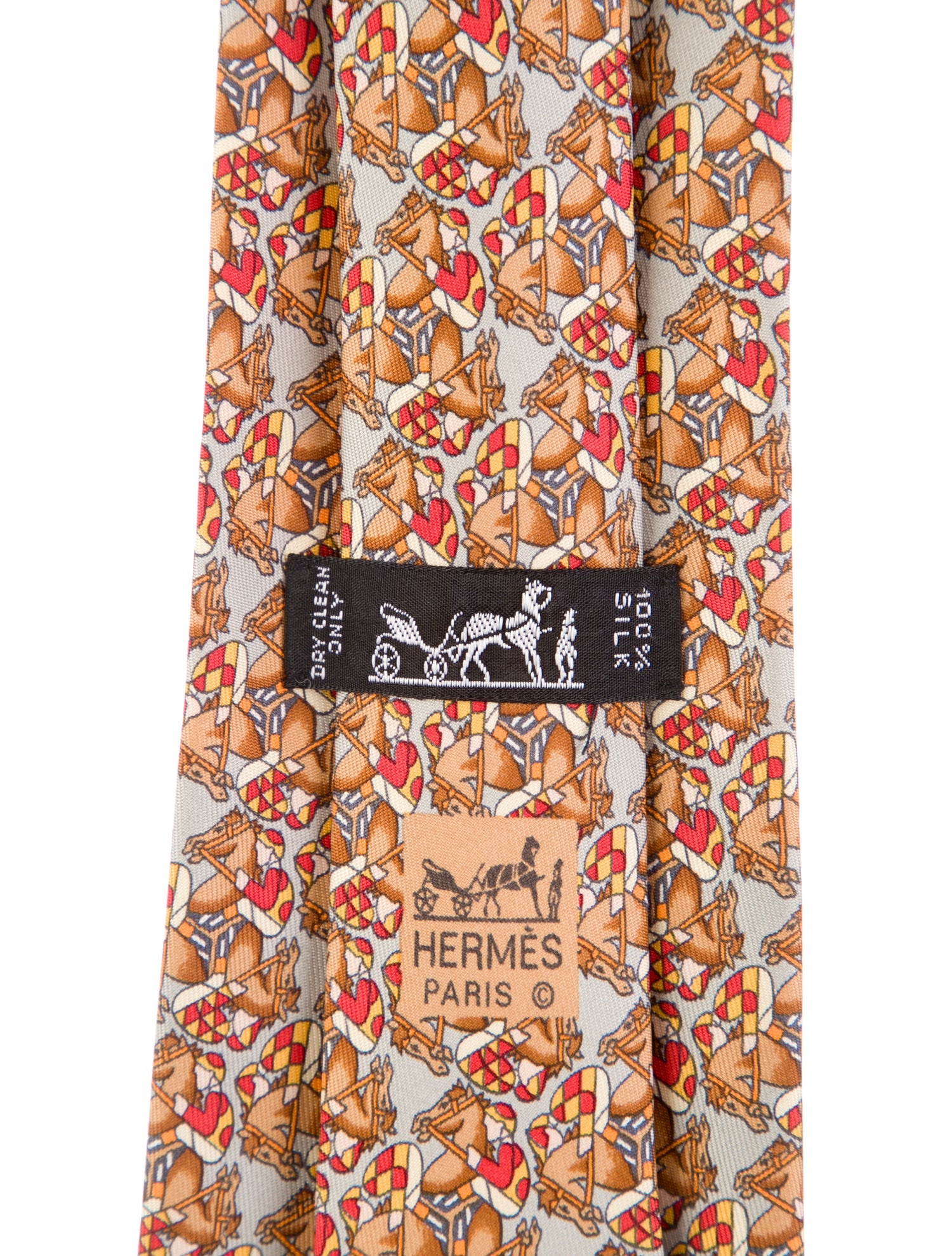 Hermès pattern print tie