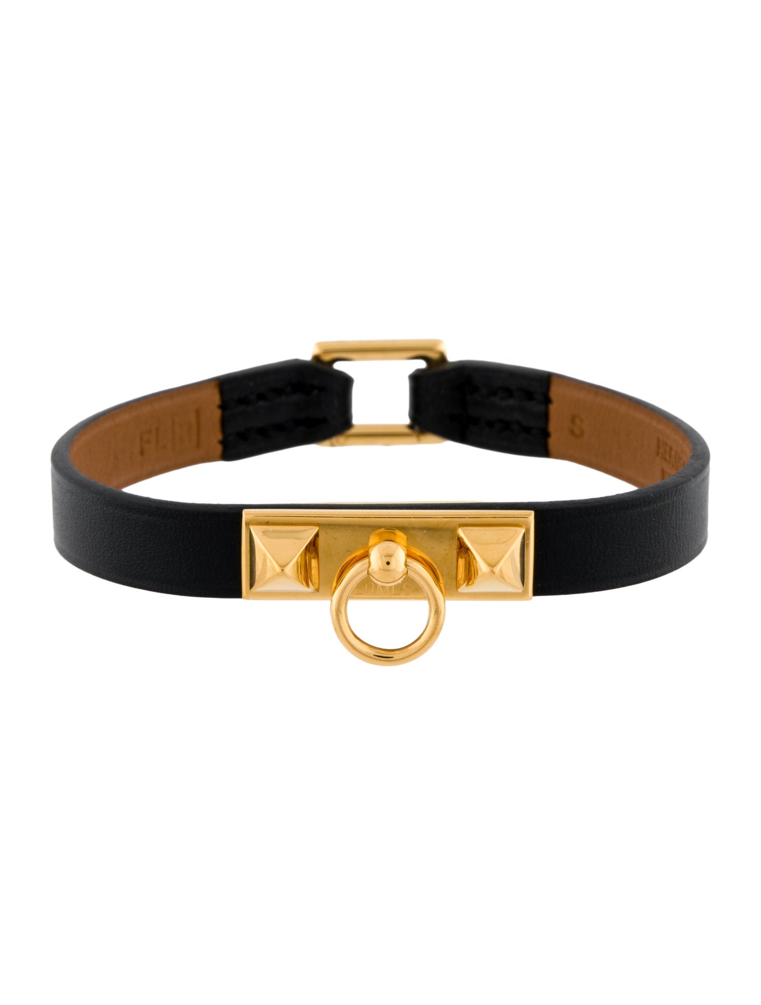 Hermès Micro Rivale Leather Bracelet
