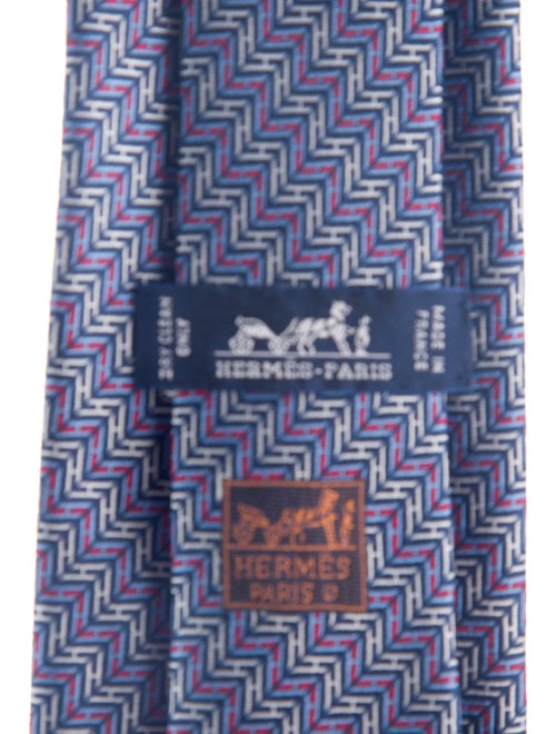 Hermès pattern print tie