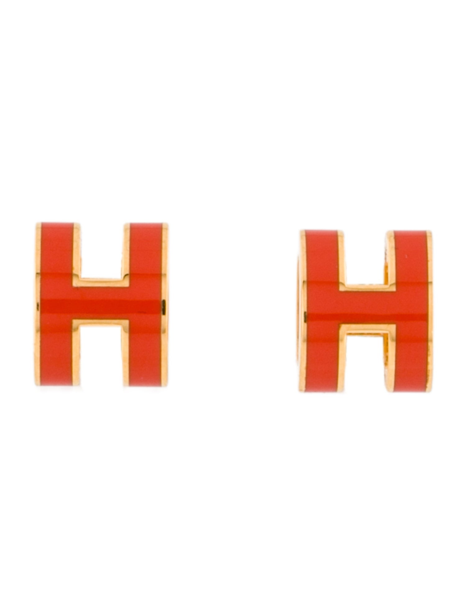 Hermès Lacquer Mini Pop H Stud Earrings