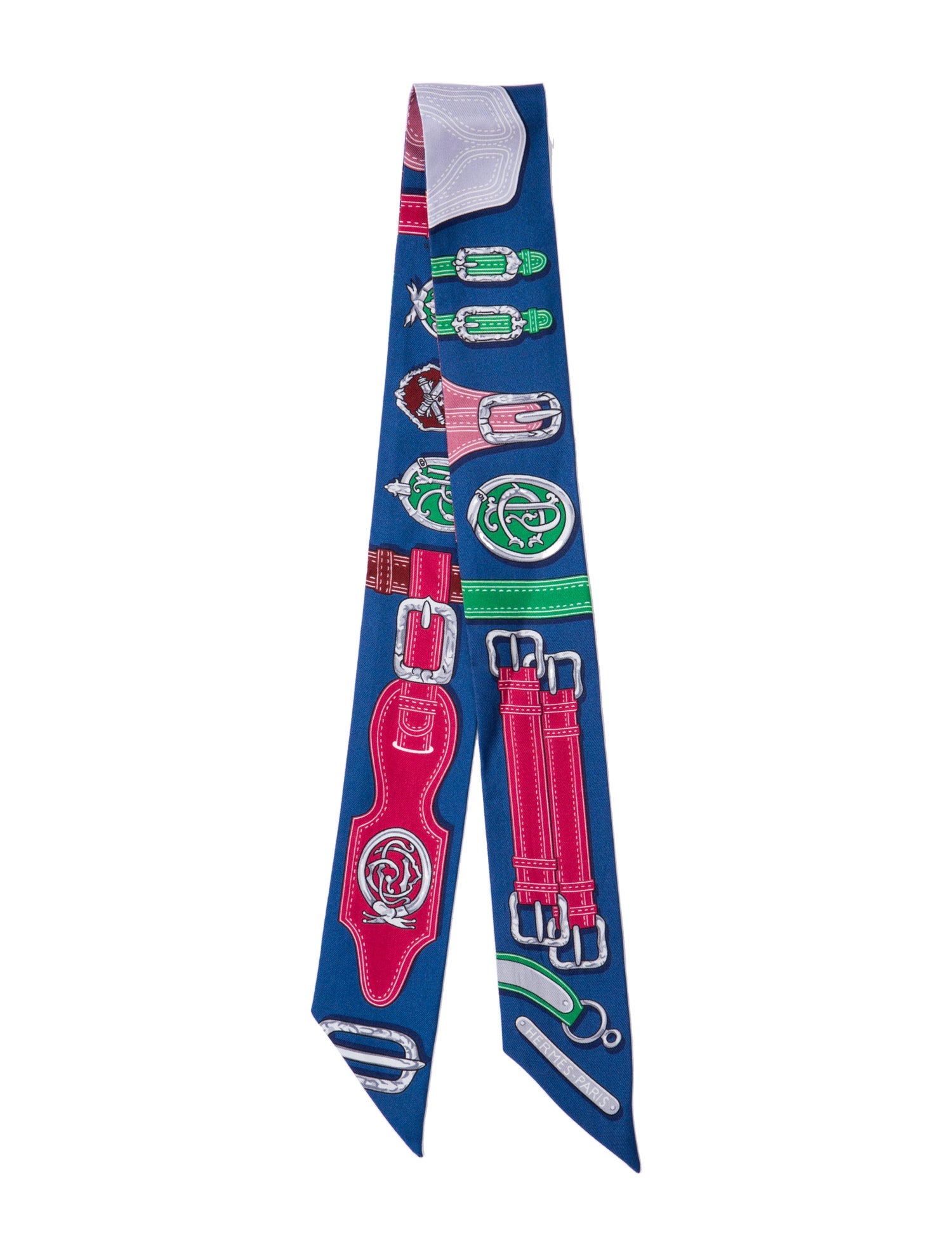 Hermès Harnais Des Presidents Silk Twilly Scarf