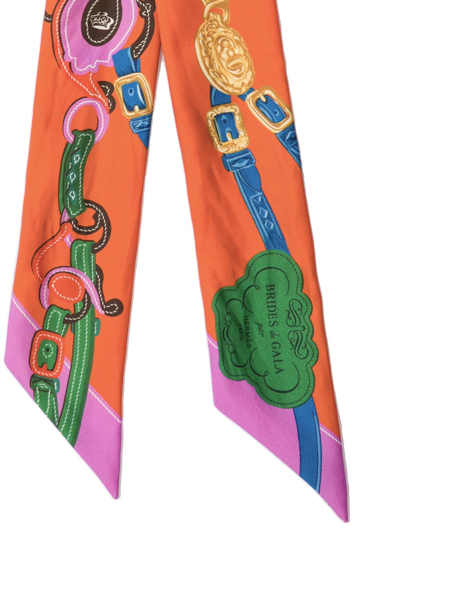 Hermès Brides de Gala Silk Twilly Scarf