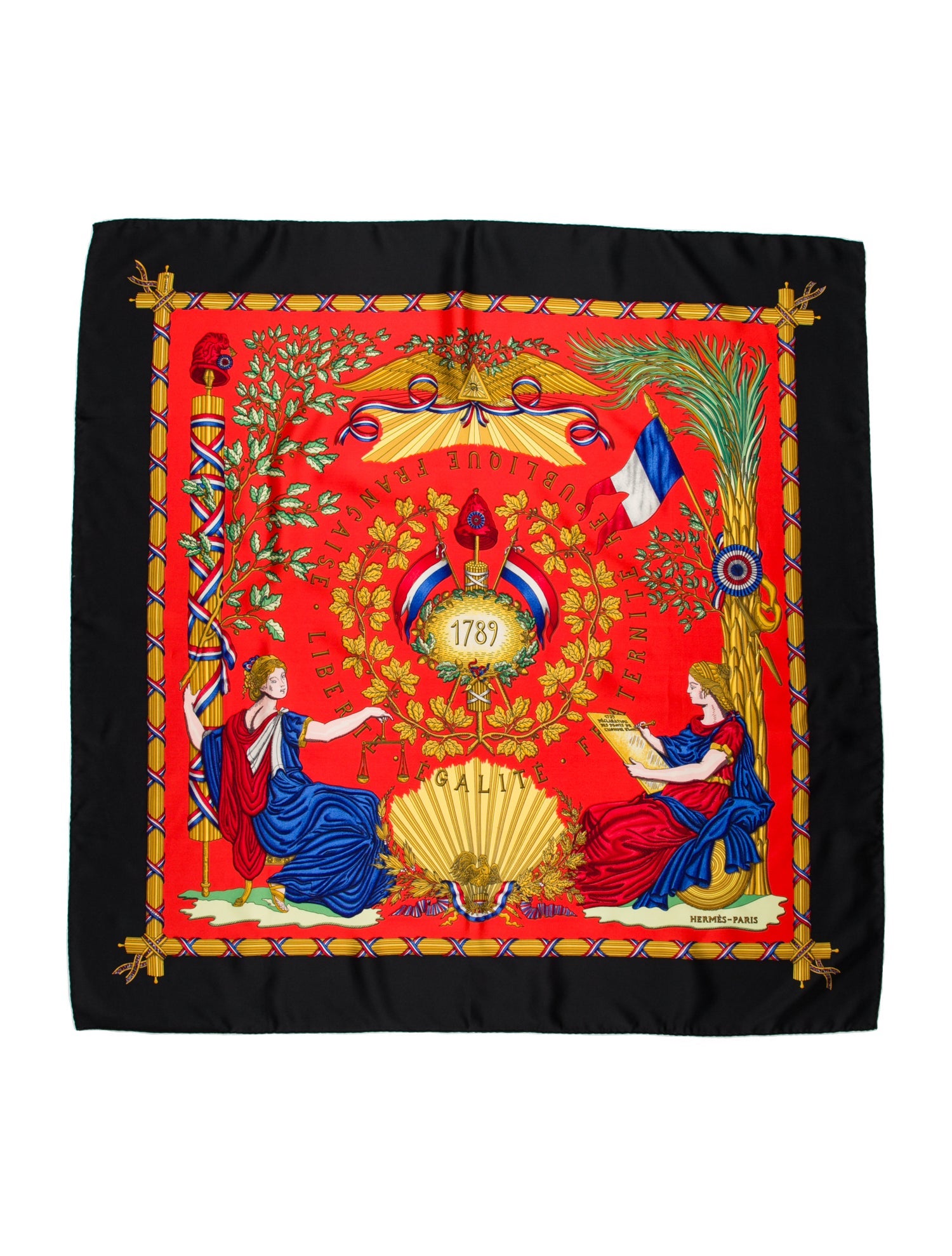 Hermès République Française - Liberté, Égalité, Fraternité 1789 Silk Scarf