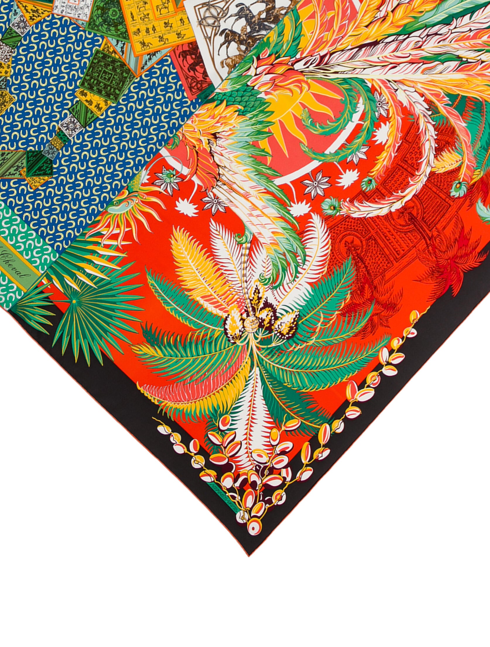 Hermès Mythiques Phoenix A Cheval Silk Shawl