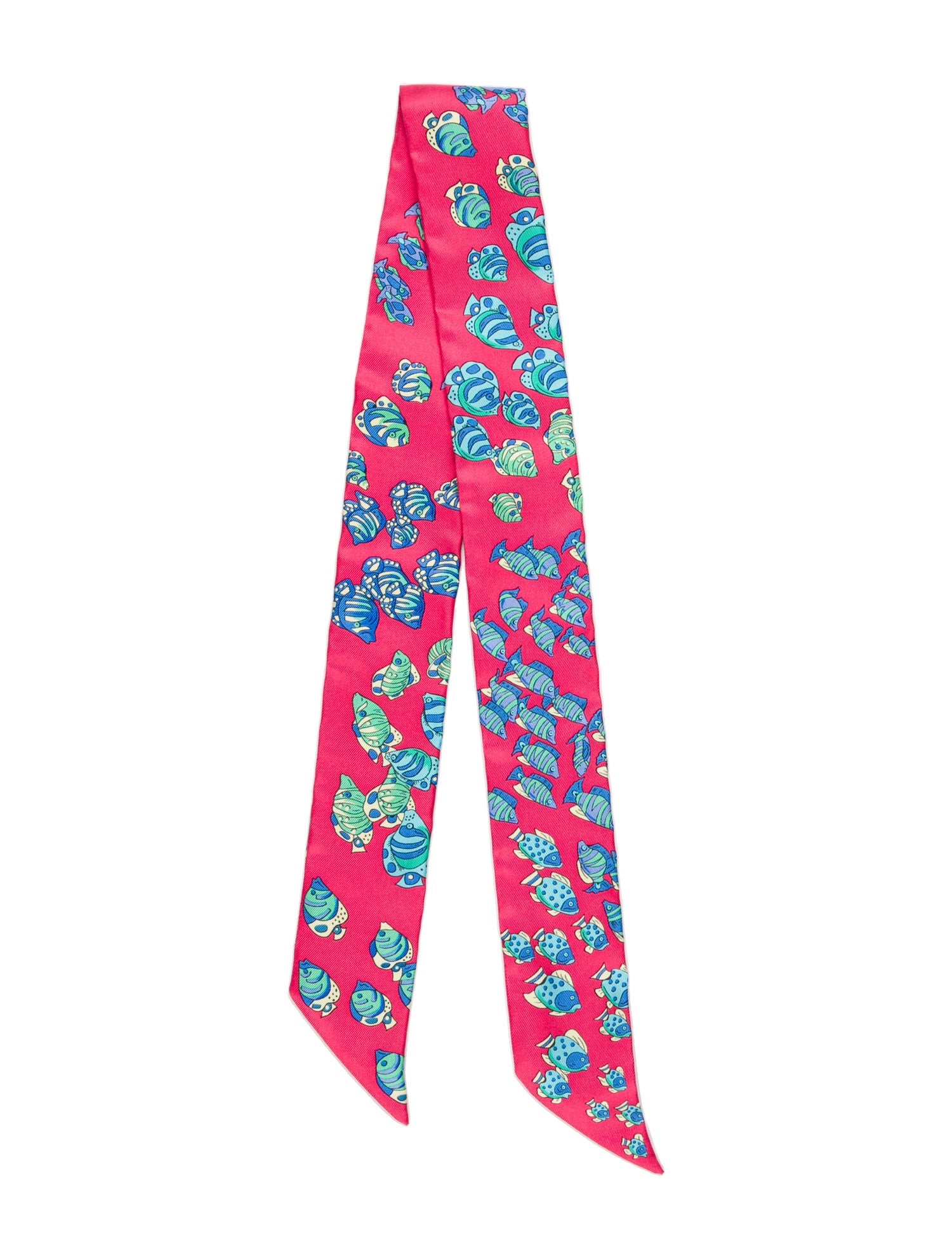 Hermès Rencontre Oceane Silk Twilly Scarf