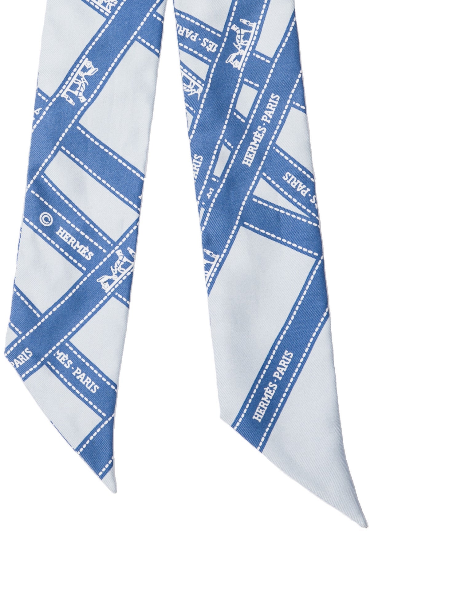 Hermès Bolduc Silk Twilly Scarf