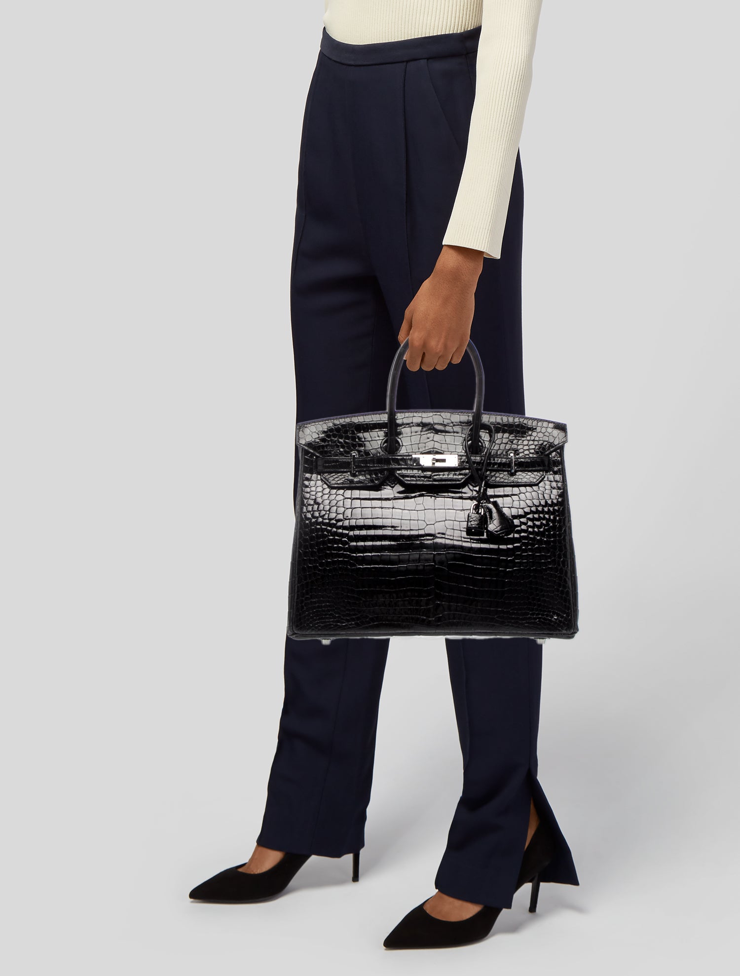 Hermès Shiny Porosus Crocodile Birkin 35