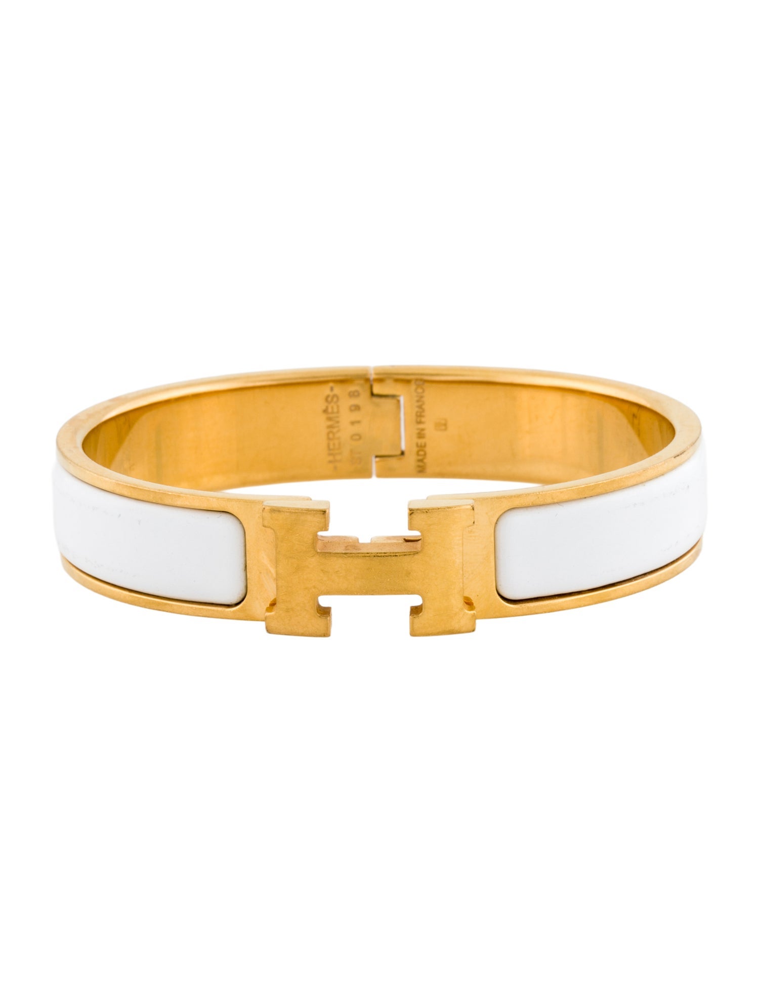 Hermès Clic H Enamel Bangle Bracelet