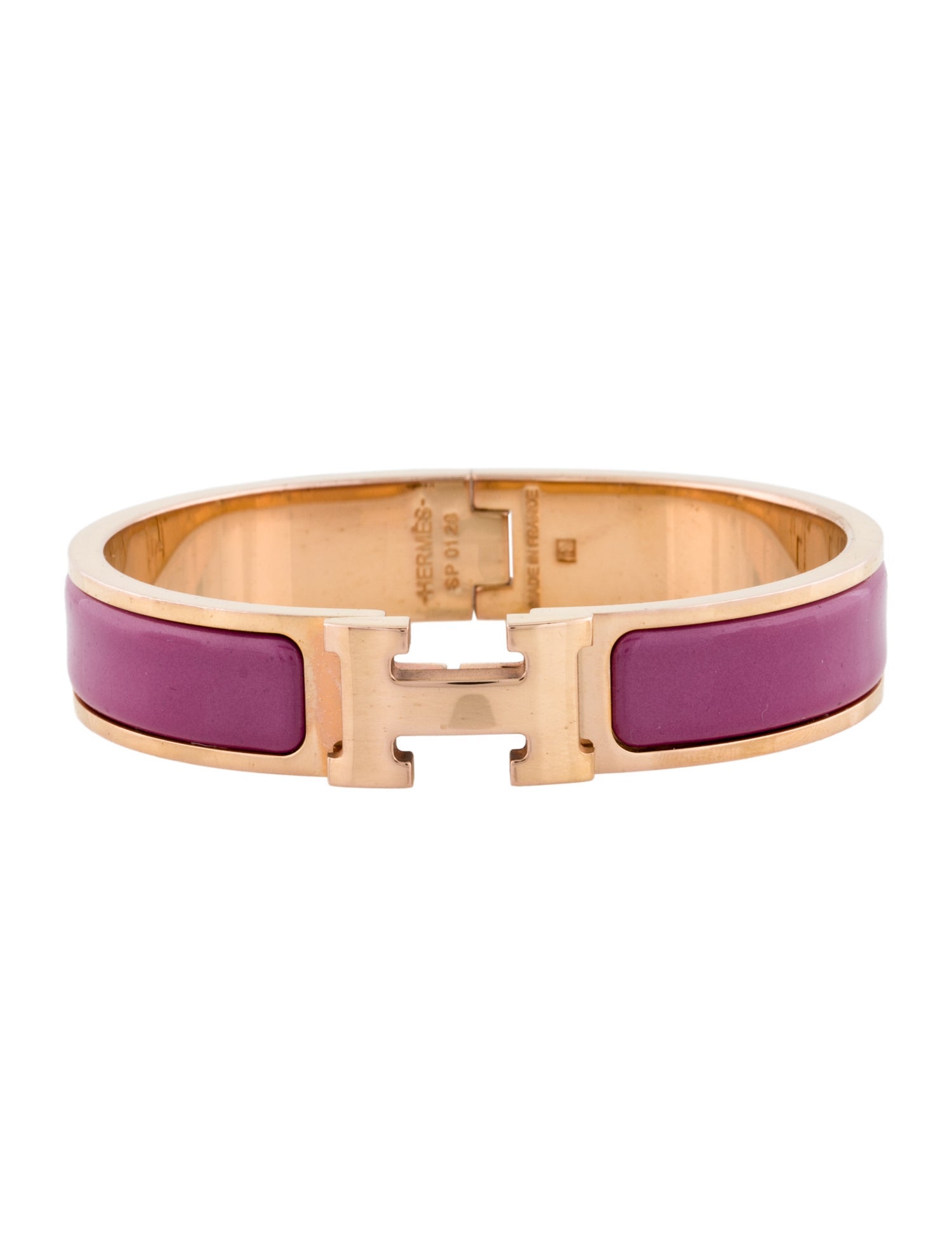 Hermès Clic H Enamel Bangle Bracelet