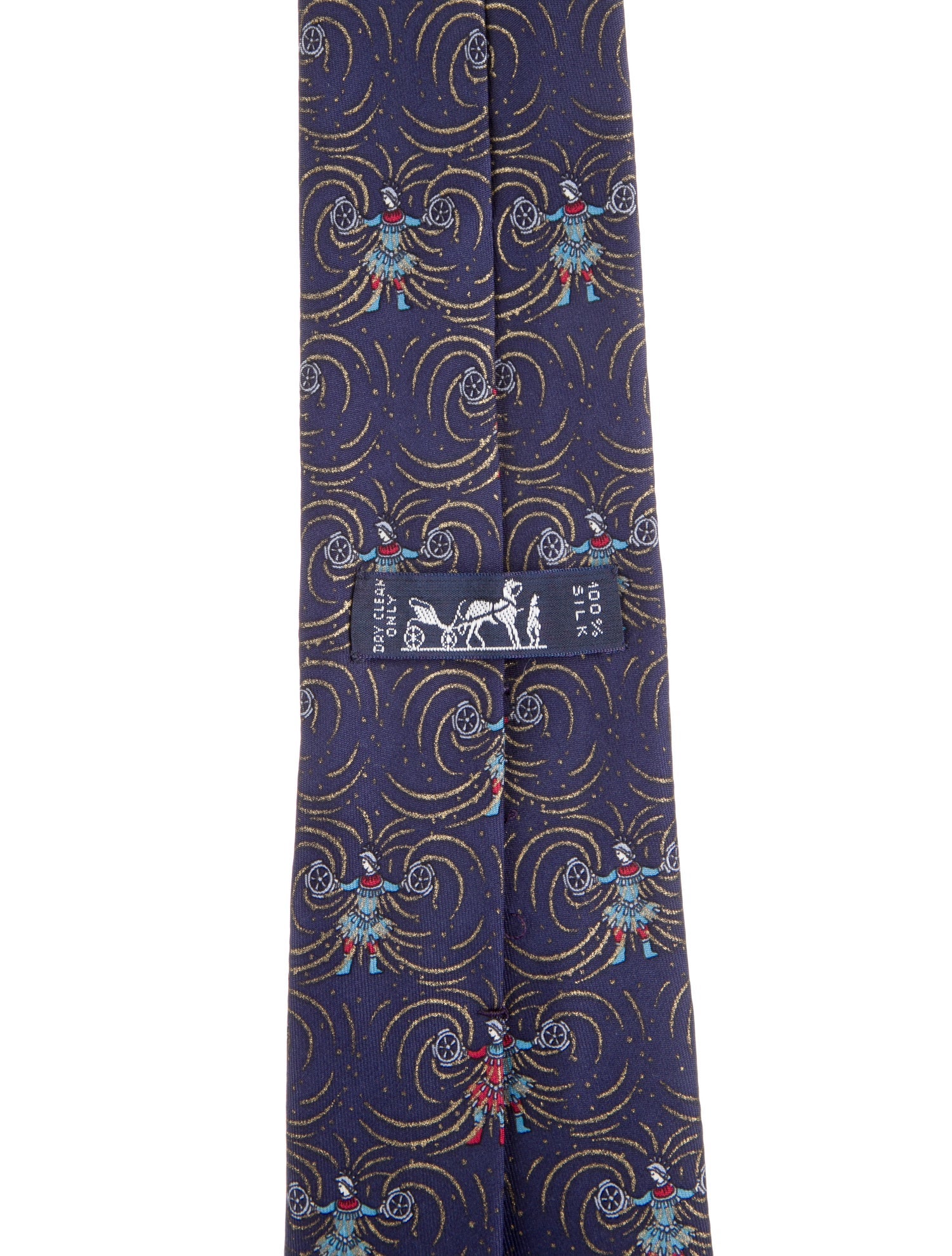 Hermès pattern silk tie