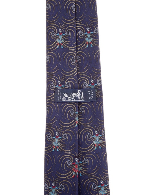 Hermès pattern silk tie