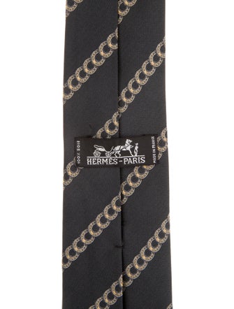 Hermès pattern silk tie