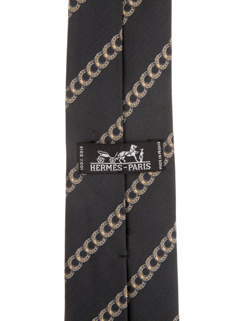Hermès pattern silk tie