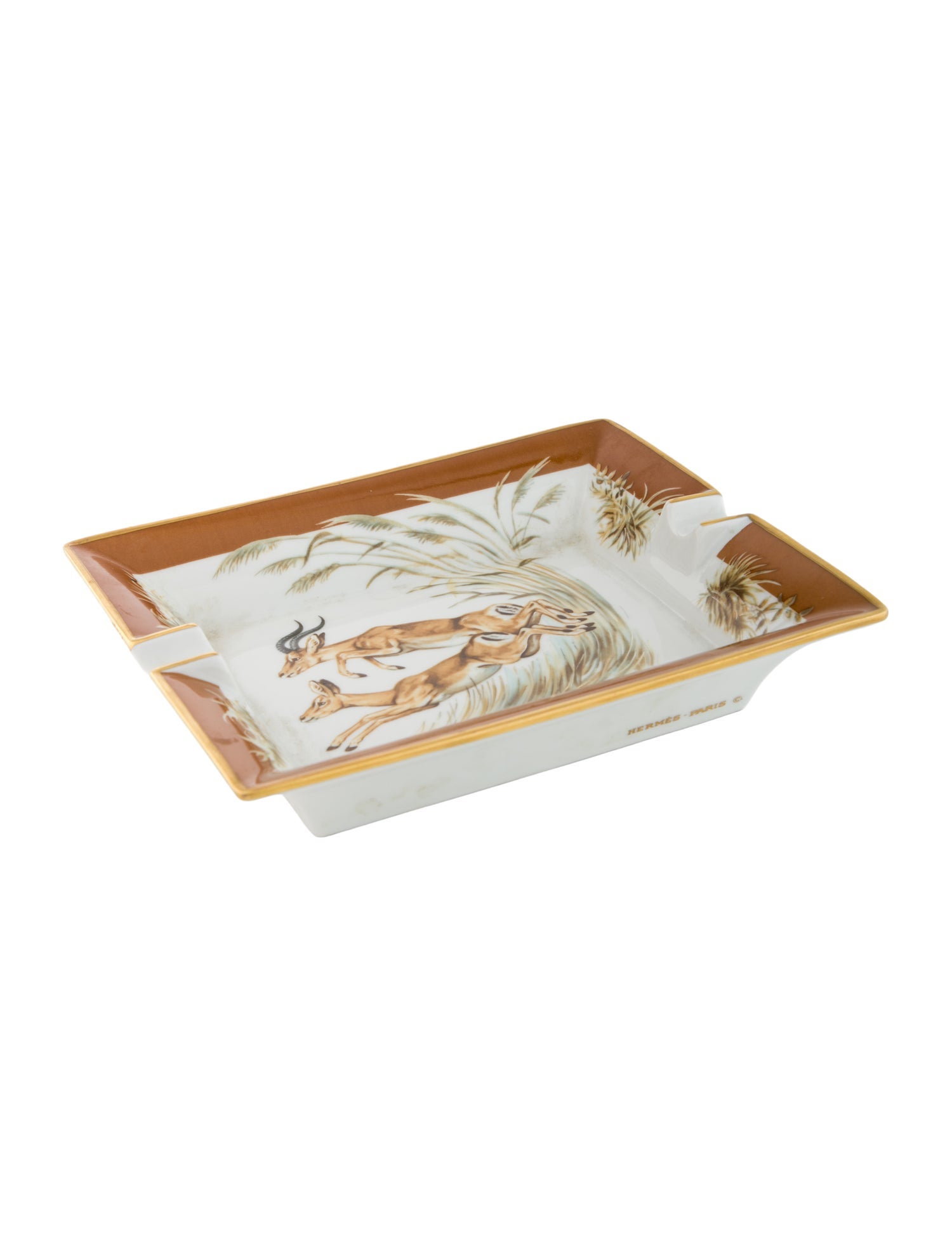 Hermès Vintage Running Gazelles Ashtray