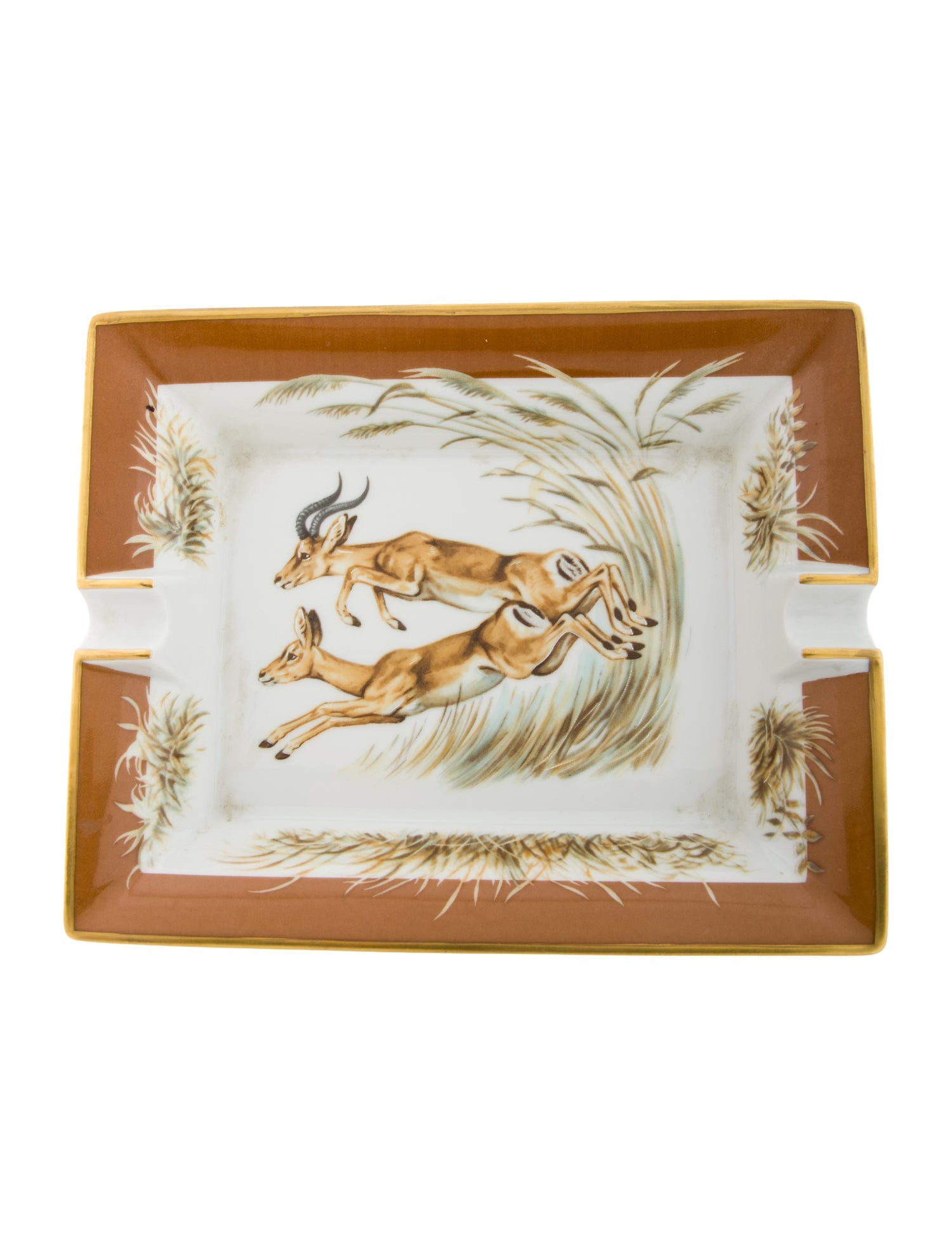 Hermès Vintage Running Gazelles Ashtray