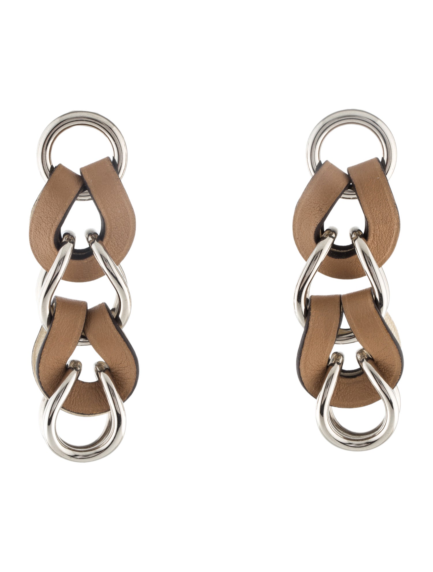 Hermès Leather Virevolte Earrings