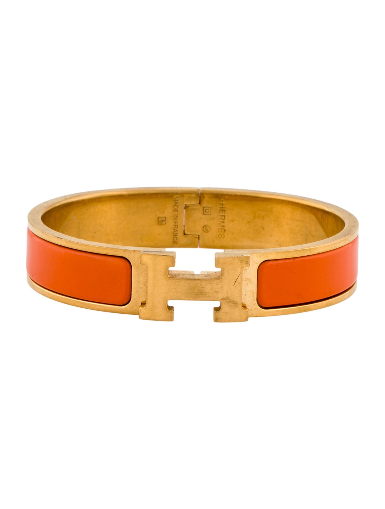 Hermès Clic Clac H Enamel Bangle Bracelet