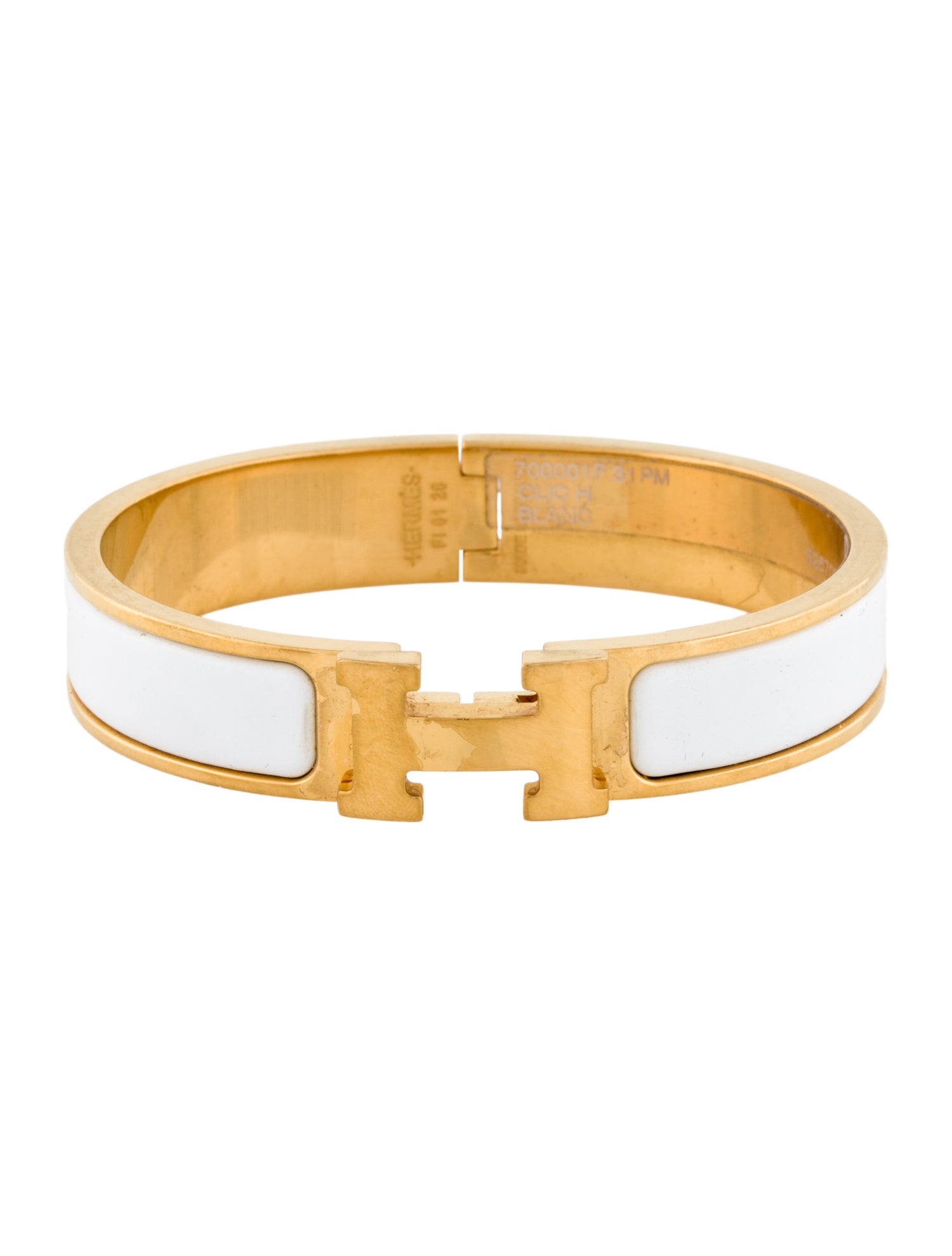 Hermès Clic H Enamel Bangle Bracelet