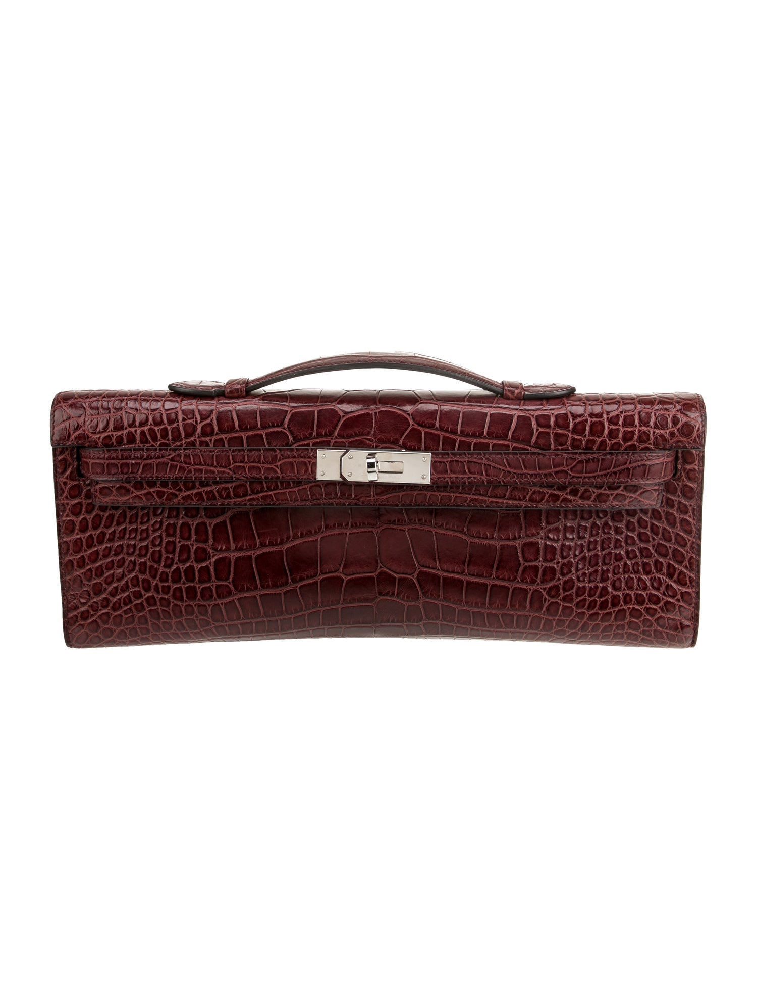 Hermès Matte Alligator Kelly Cut Clutch