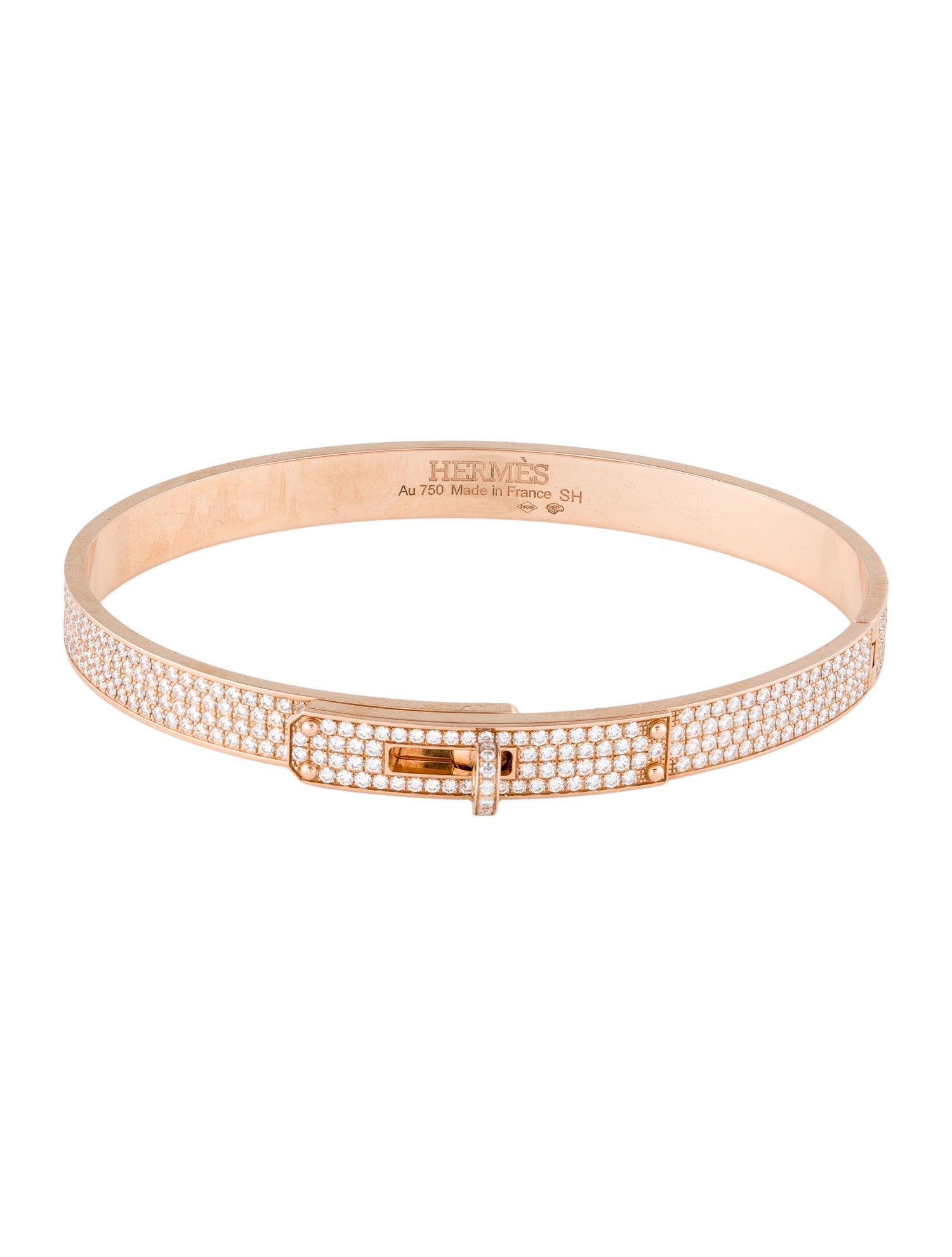 Hermès 18K Diamond Kelly Bracelet, Small Model