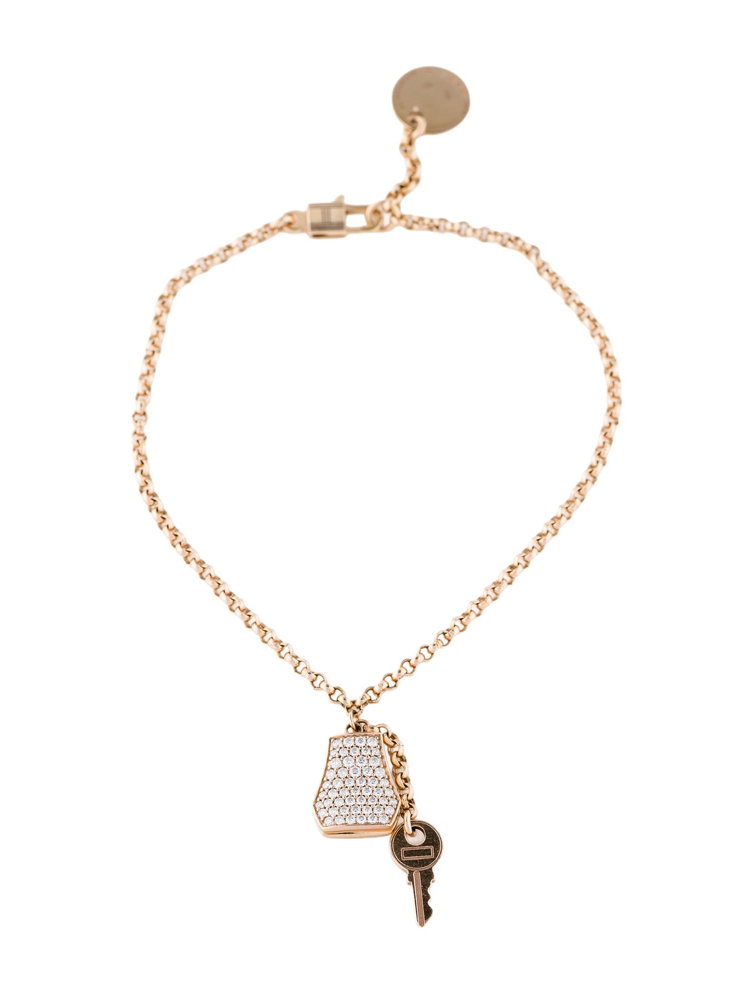 Hermès 18K Diamond Small Kelly Clochette Bracelet